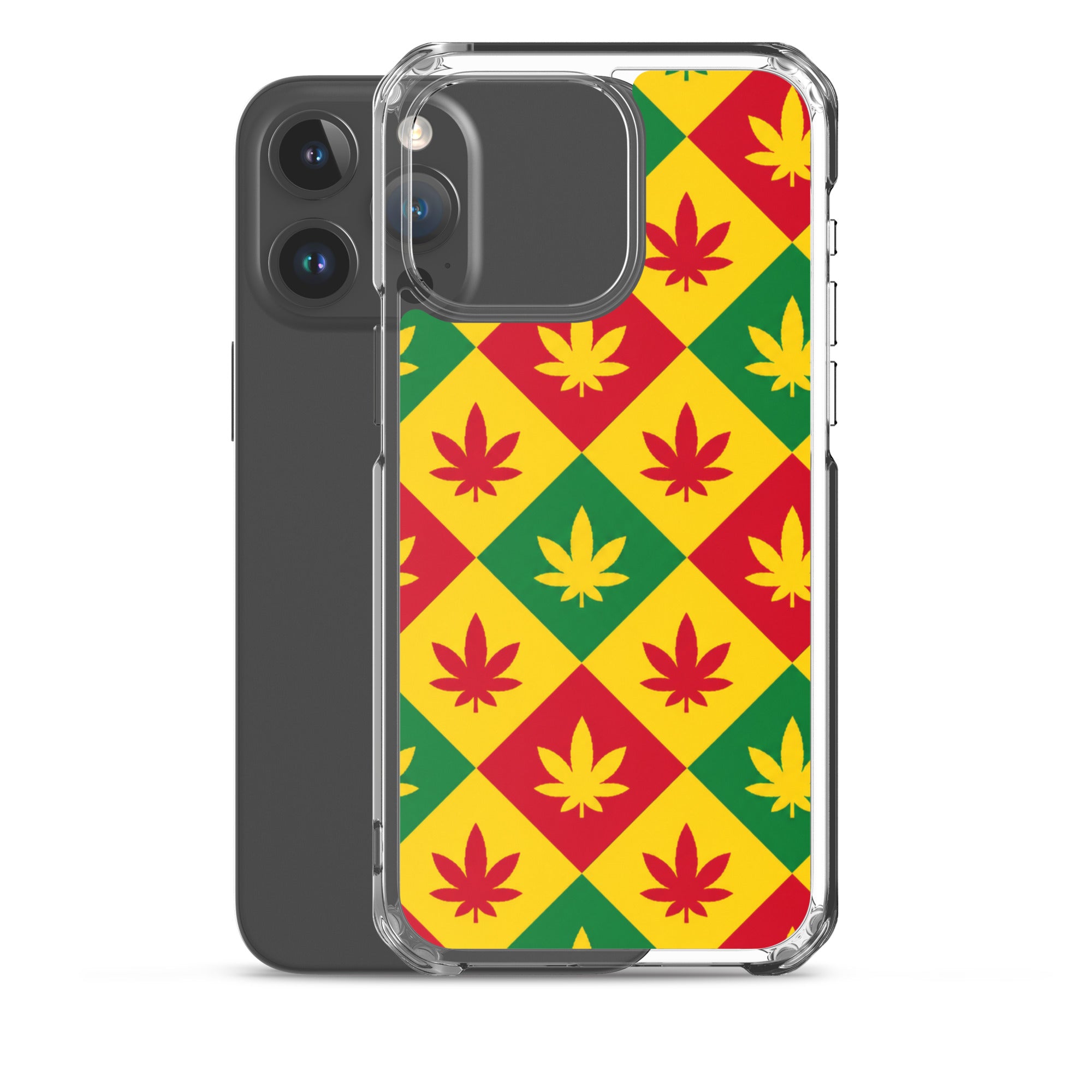 BlackStamp Weed Pattern Clear Case for iPhone® designer phone case, product image 34