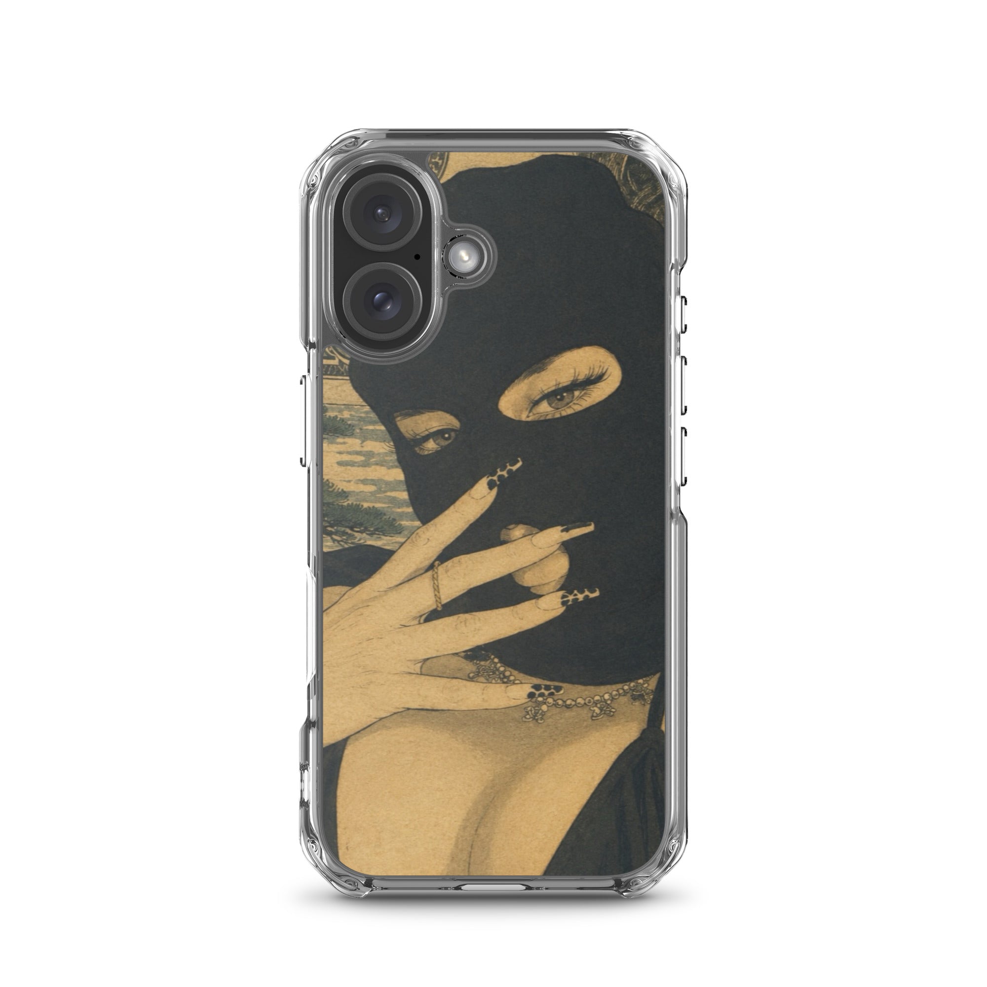 BlackStamp Ski Mask Girl Clear Case for iPhone® designer phone case, product image 45