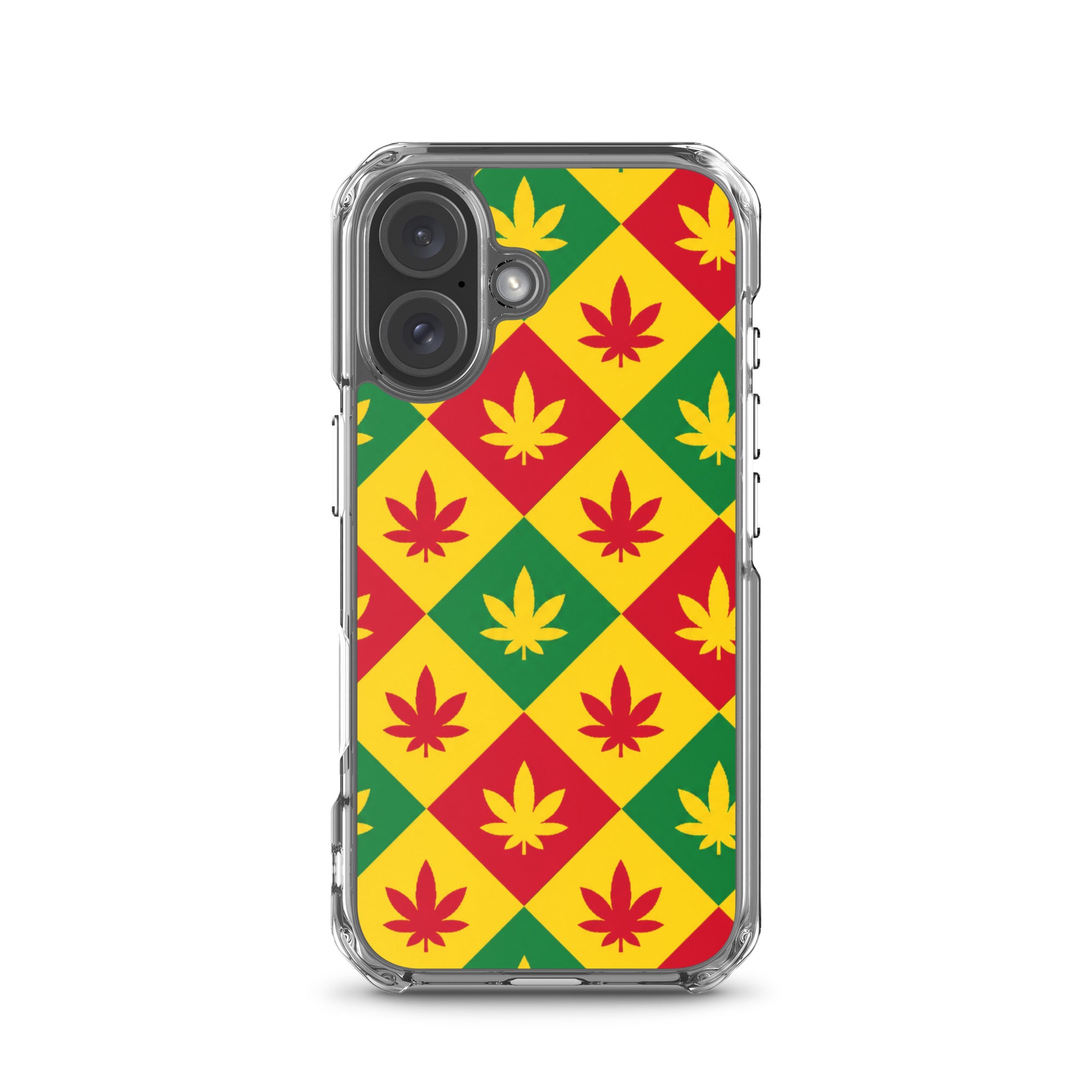 BlackStamp Weed Pattern Clear Case for iPhone® designer phone case, product image 45
