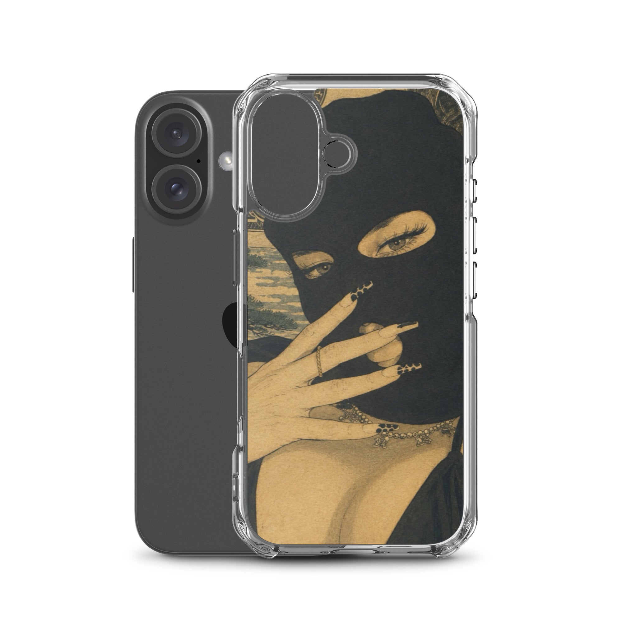 BlackStamp Ski Mask Girl Clear Case for iPhone® designer phone case, product image 46