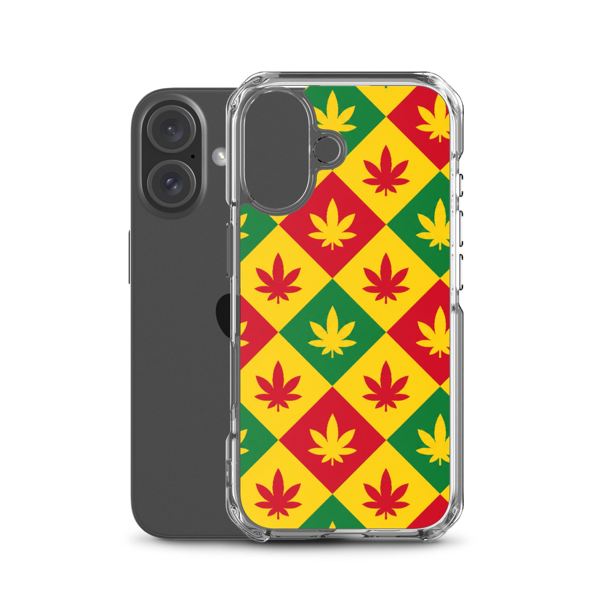BlackStamp Weed Pattern Clear Case for iPhone® designer phone case, product image 46