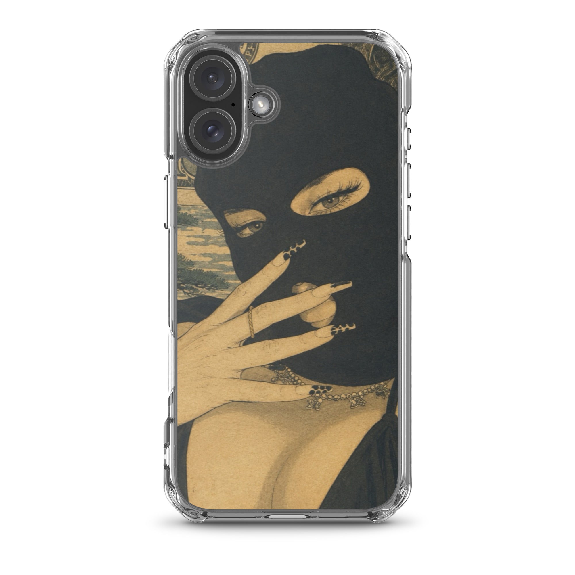 BlackStamp Ski Mask Girl Clear Case for iPhone® designer phone case, product image 39
