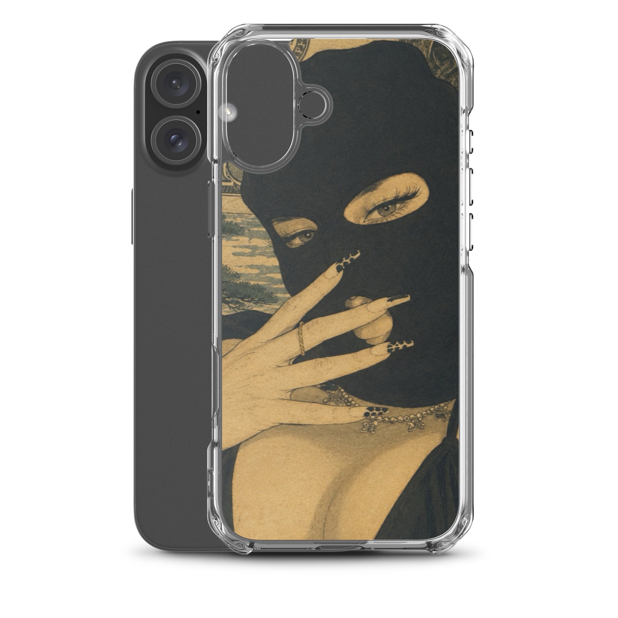 BlackStamp Ski Mask Girl Clear Case for iPhone® designer phone case, product image 40