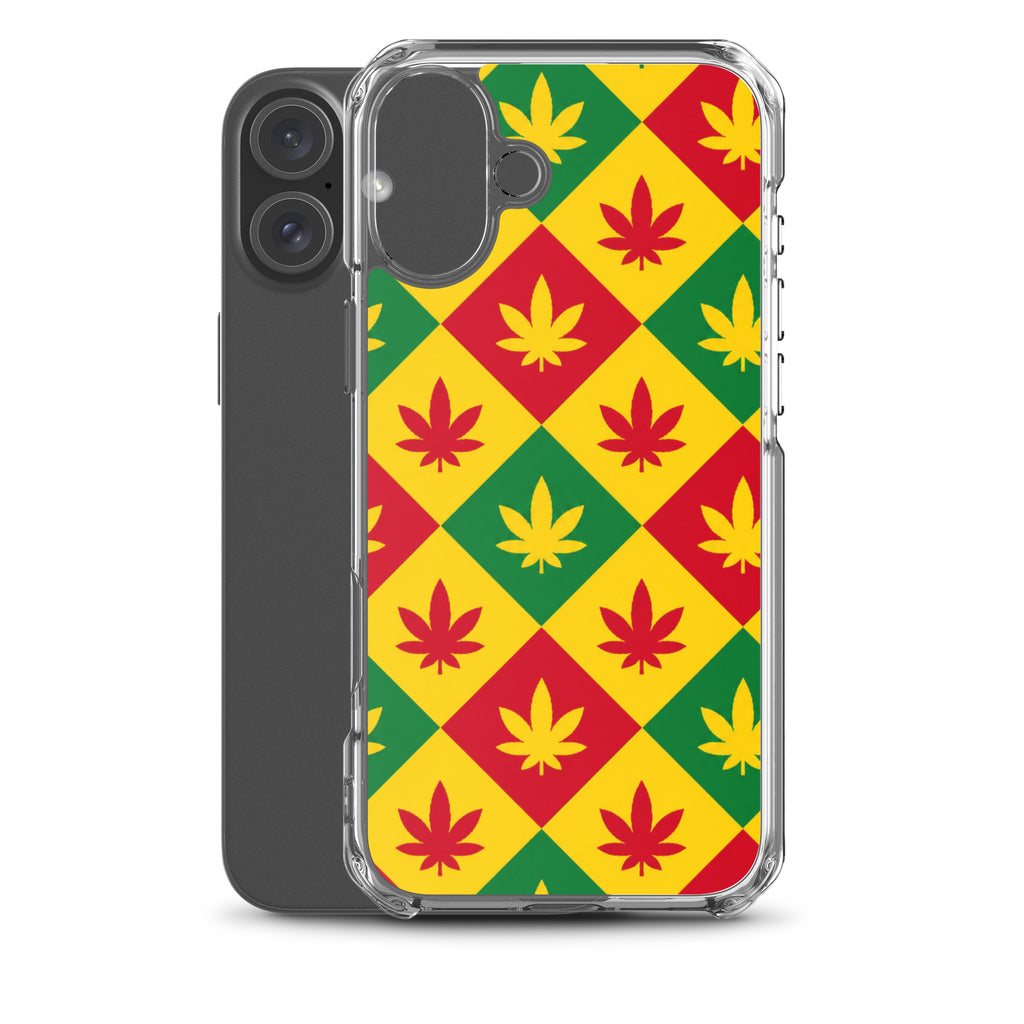 BlackStamp Weed Pattern Clear Case for iPhone® designer phone case, product image 40