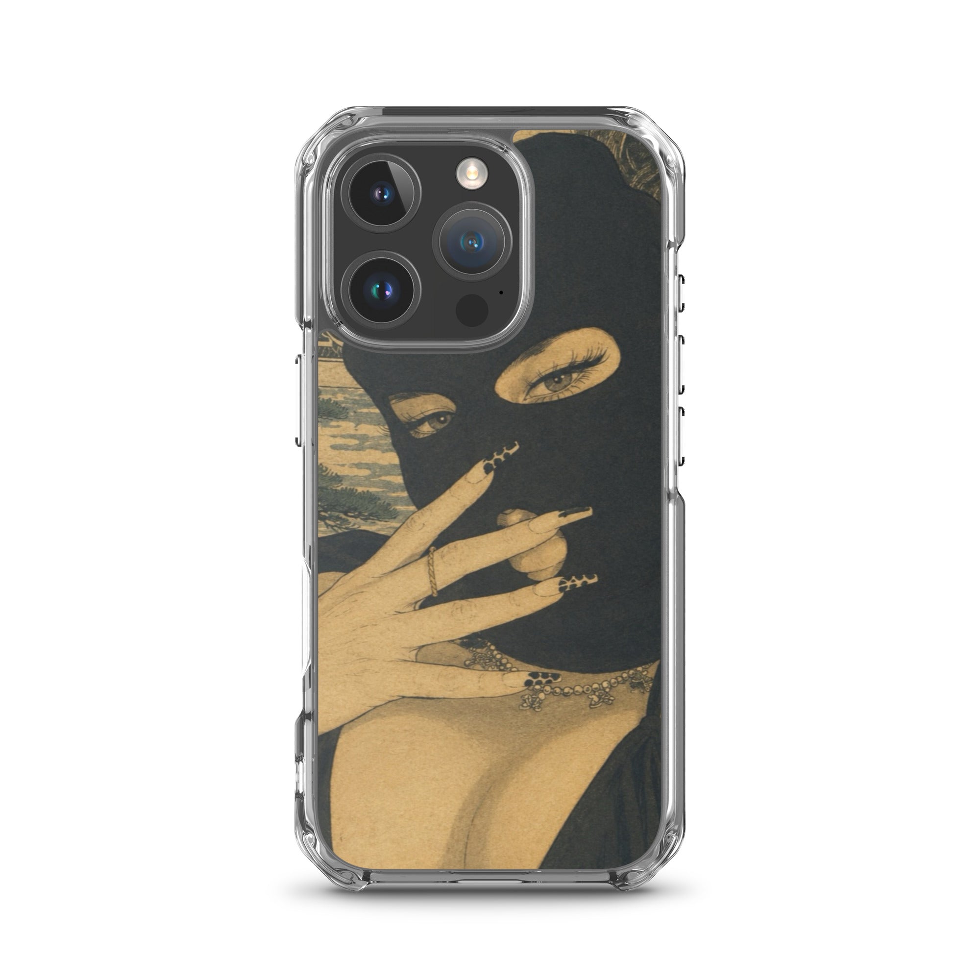 BlackStamp Ski Mask Girl Clear Case for iPhone® designer phone case, product image 43