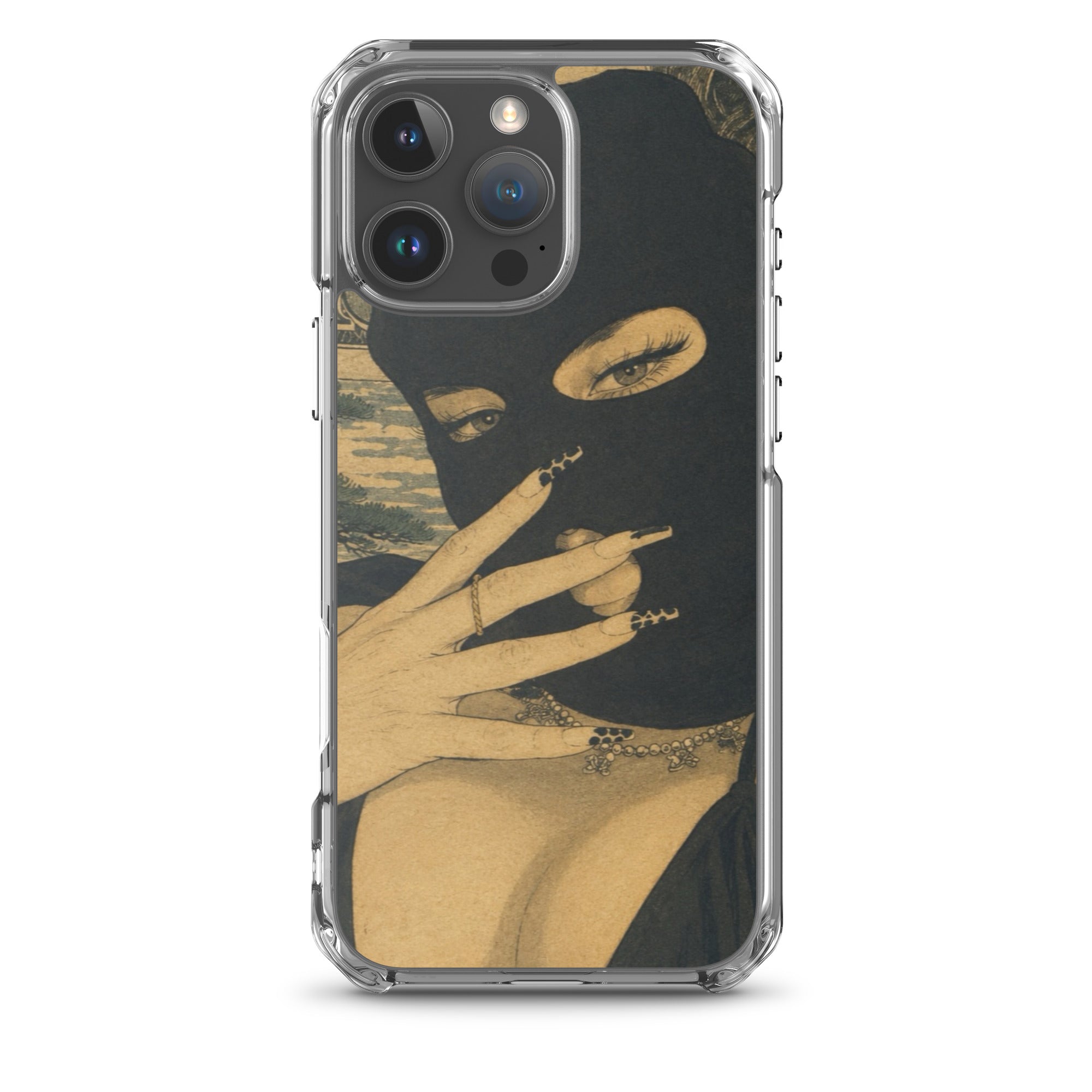 BlackStamp Ski Mask Girl Clear Case for iPhone® designer phone case, product image 41