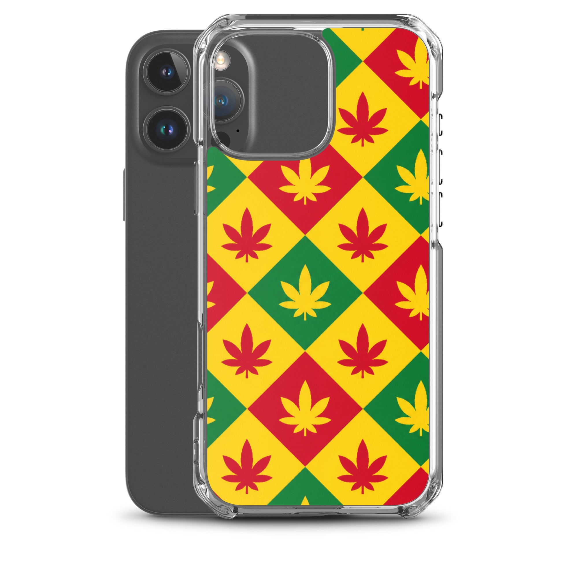 BlackStamp Weed Pattern Clear Case for iPhone® designer phone case, product image 42