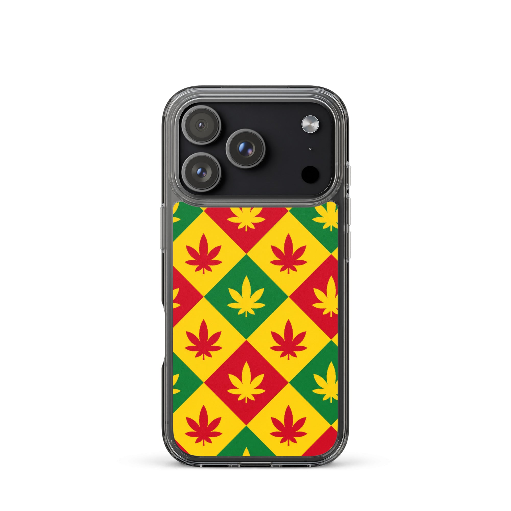 BlackStamp Weed Pattern Clear Case for iPhone® designer phone case, product image 49