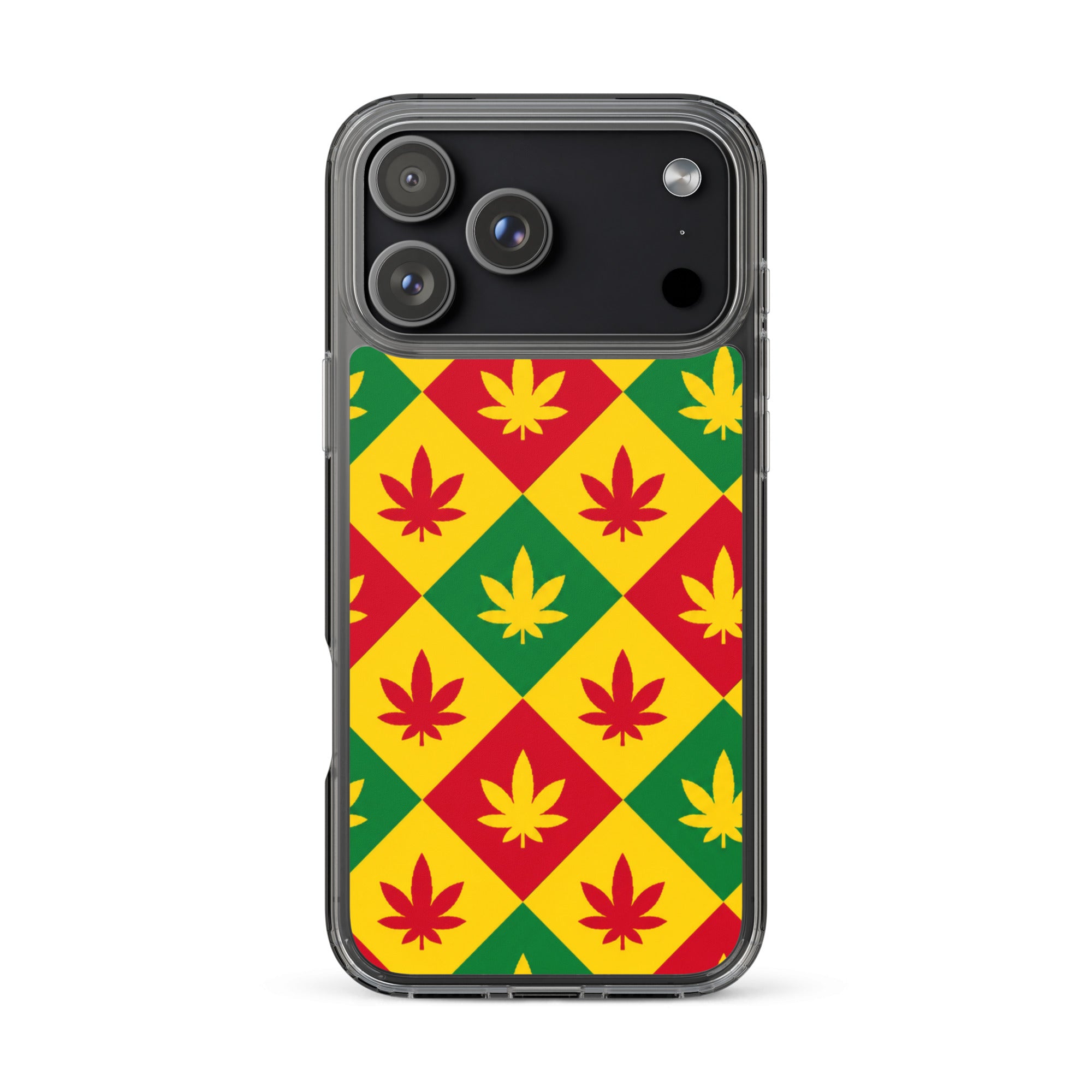 BlackStamp Weed Pattern Clear Case for iPhone® designer phone case, product image 48