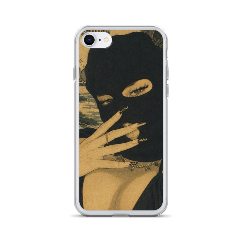 BlackStamp Ski Mask Girl Clear Case for iPhone® designer phone case, product image 51