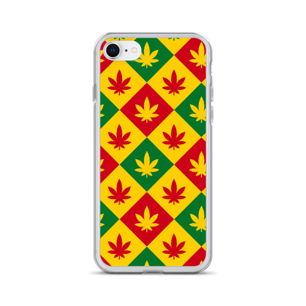 BlackStamp Weed Pattern Clear Case for iPhone® designer phone case, product image 53