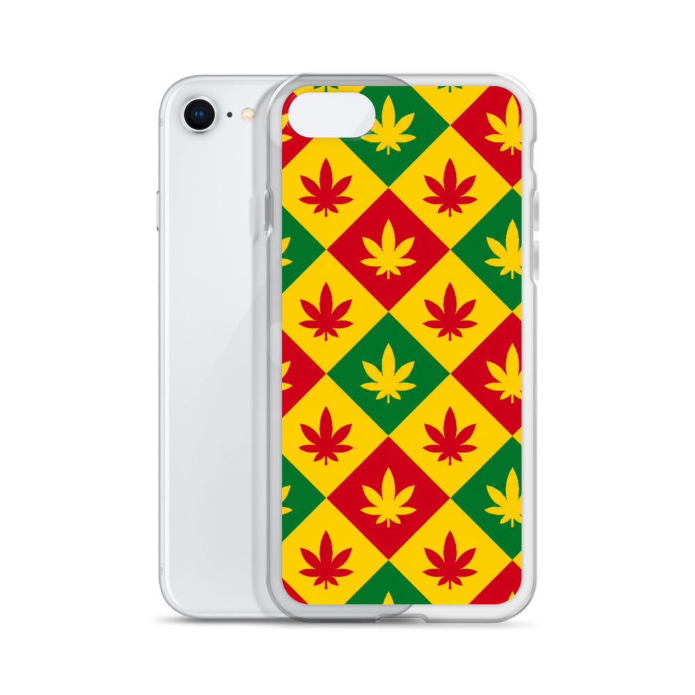 BlackStamp Weed Pattern Clear Case for iPhone® designer phone case, product image 54