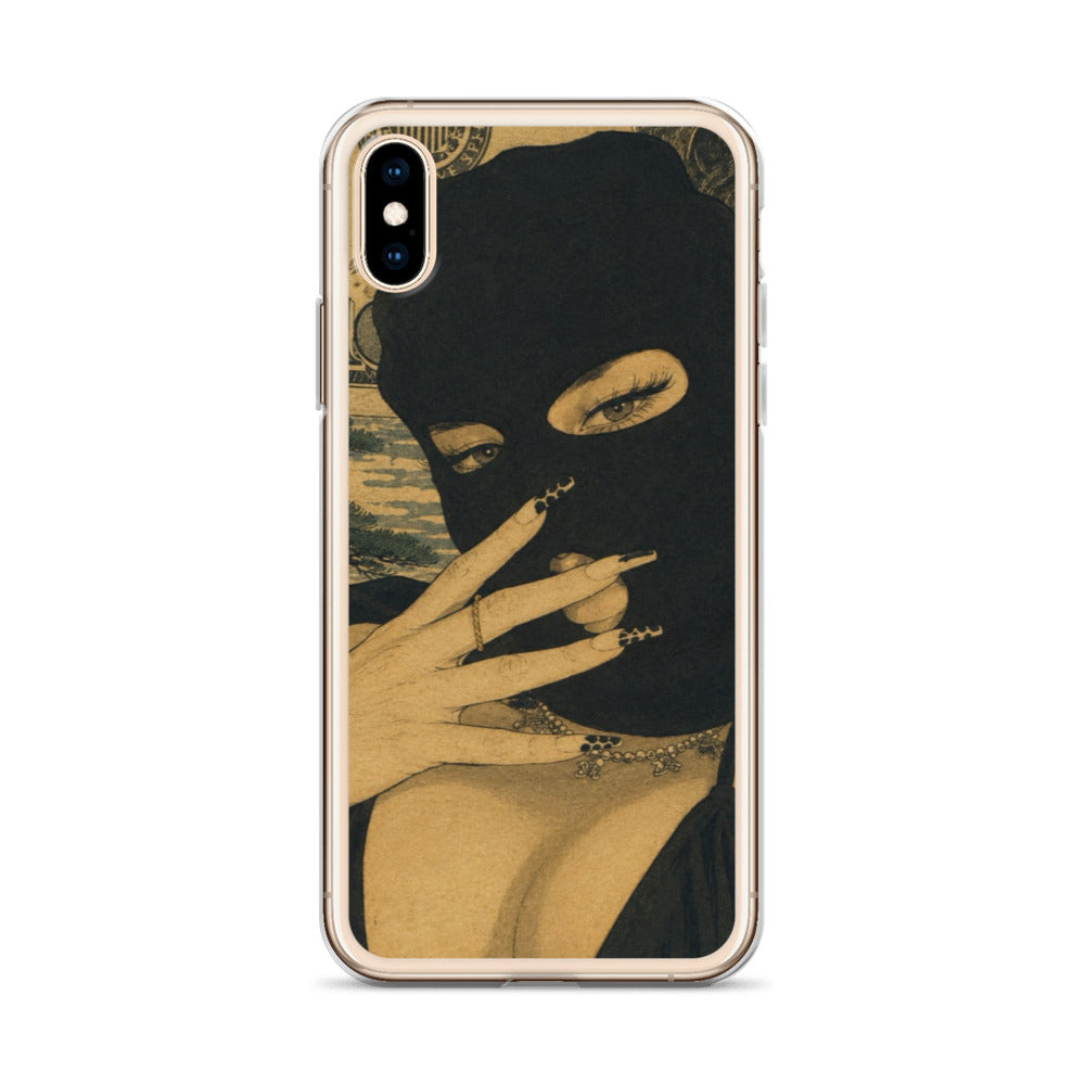 BlackStamp Ski Mask Girl Clear Case for iPhone® designer phone case, product image 57