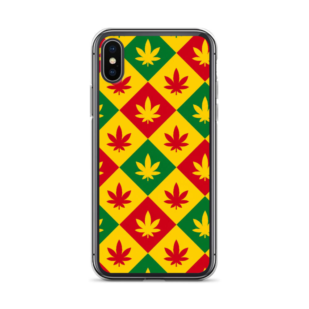 BlackStamp Weed Pattern Clear Case for iPhone® designer phone case, product image 55