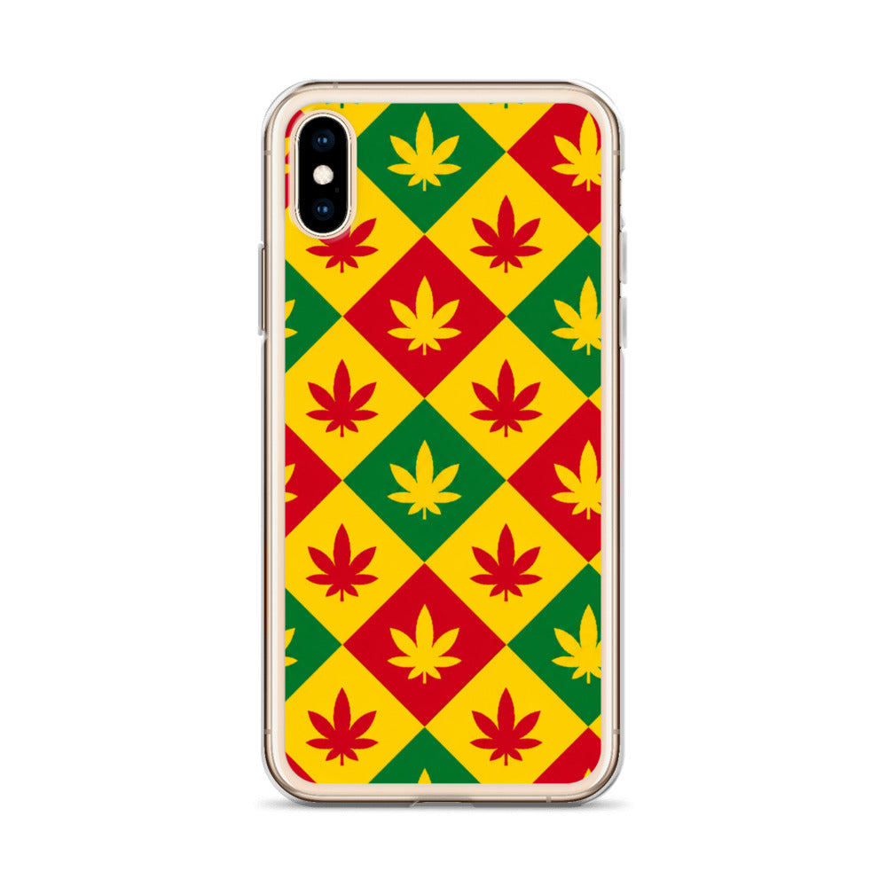 BlackStamp Weed Pattern Clear Case for iPhone® designer phone case, product image 57