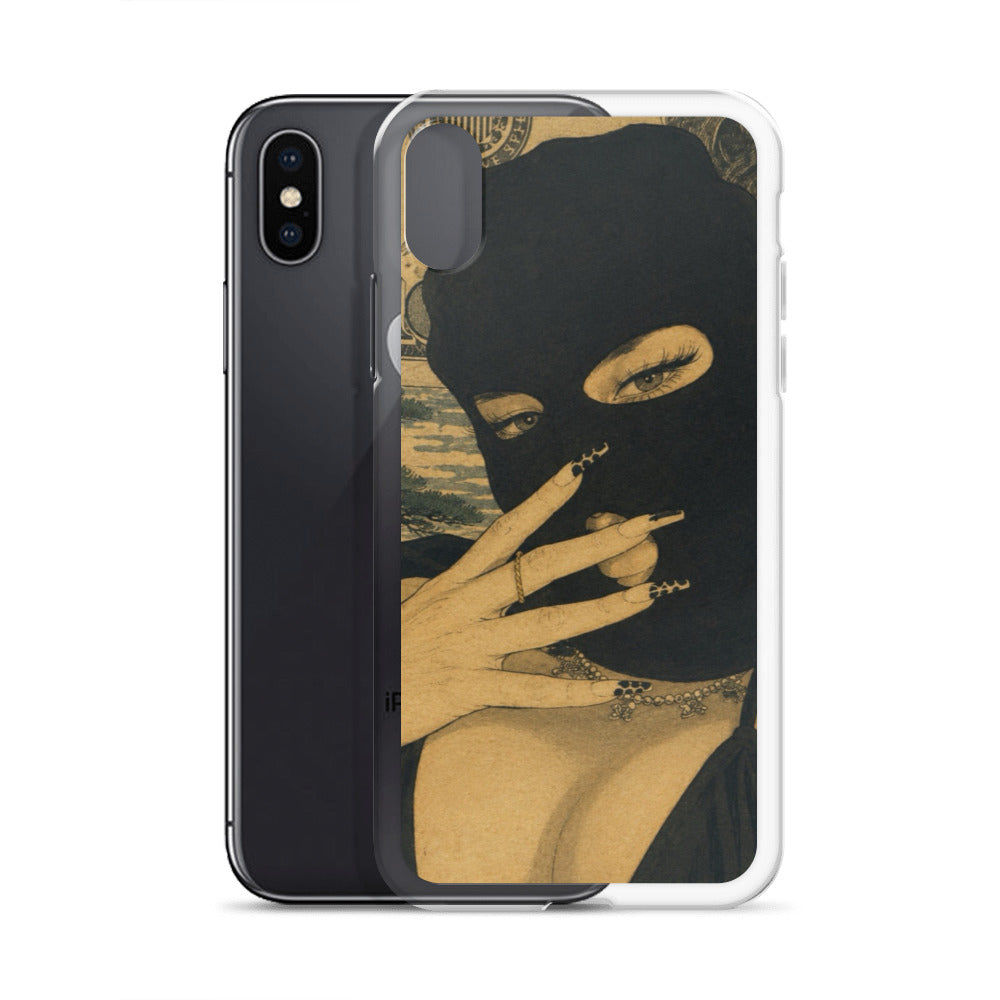 BlackStamp Ski Mask Girl Clear Case for iPhone® designer phone case, product image 56