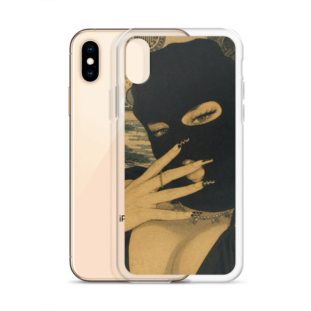BlackStamp Ski Mask Girl Clear Case for iPhone® designer phone case, product image 58