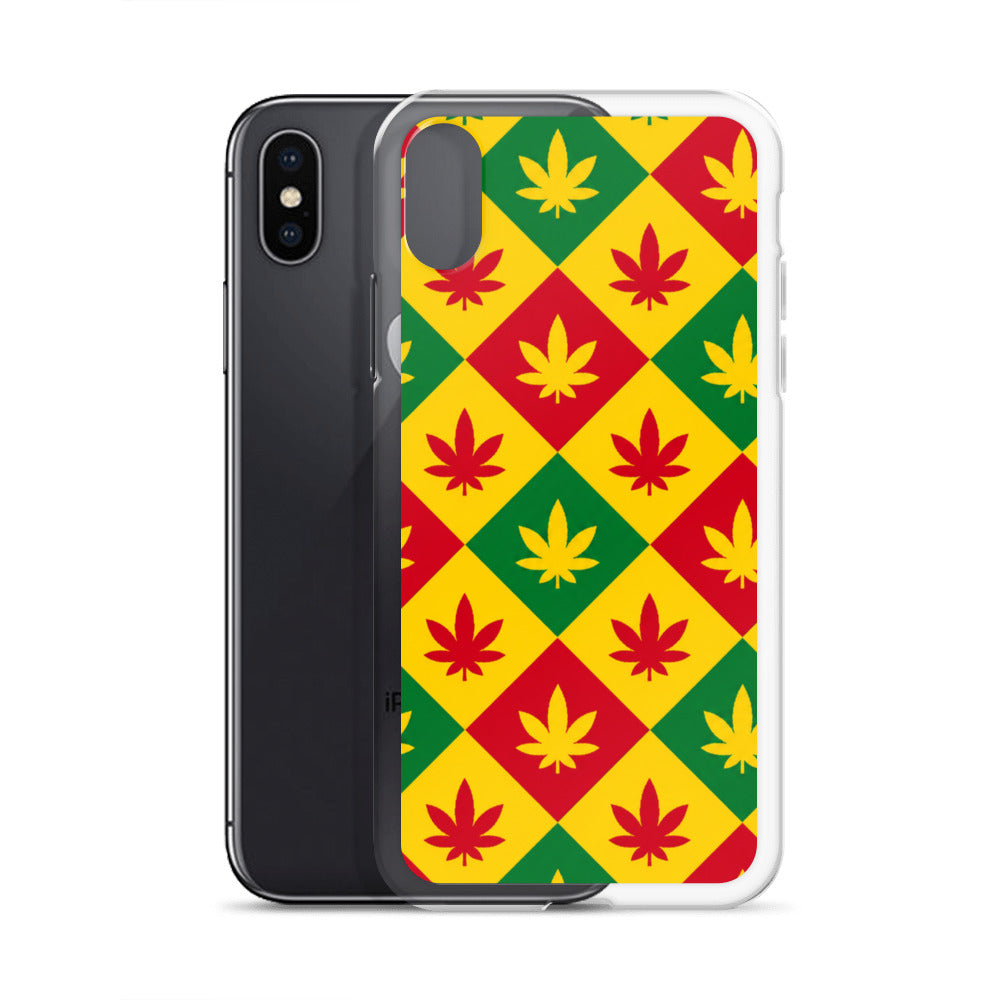BlackStamp Weed Pattern Clear Case for iPhone® designer phone case, product image 56