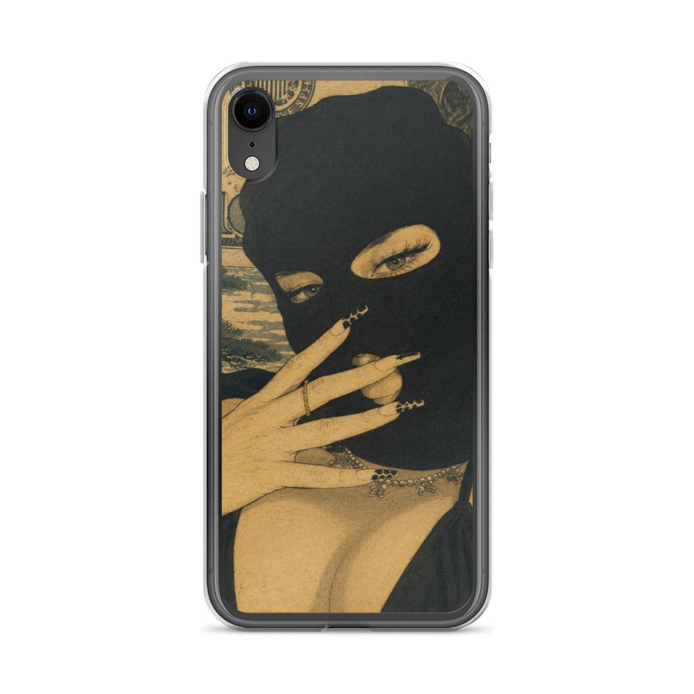 BlackStamp Ski Mask Girl Clear Case for iPhone® designer phone case, product image 59