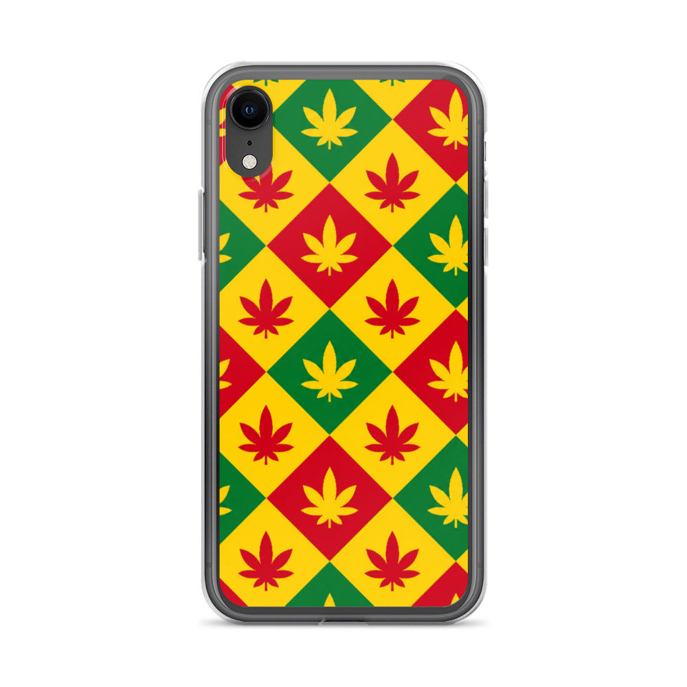 BlackStamp Weed Pattern Clear Case for iPhone® designer phone case, product image 59