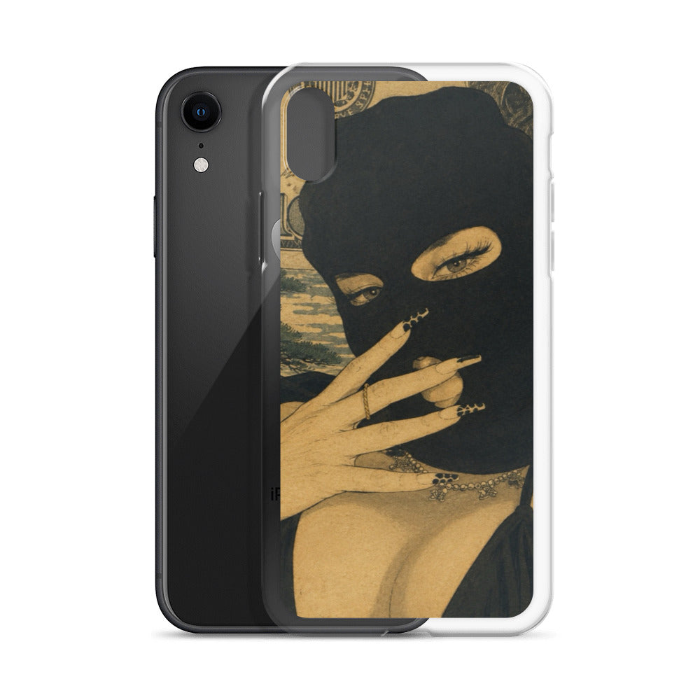 BlackStamp Ski Mask Girl Clear Case for iPhone® designer phone case, product image 60