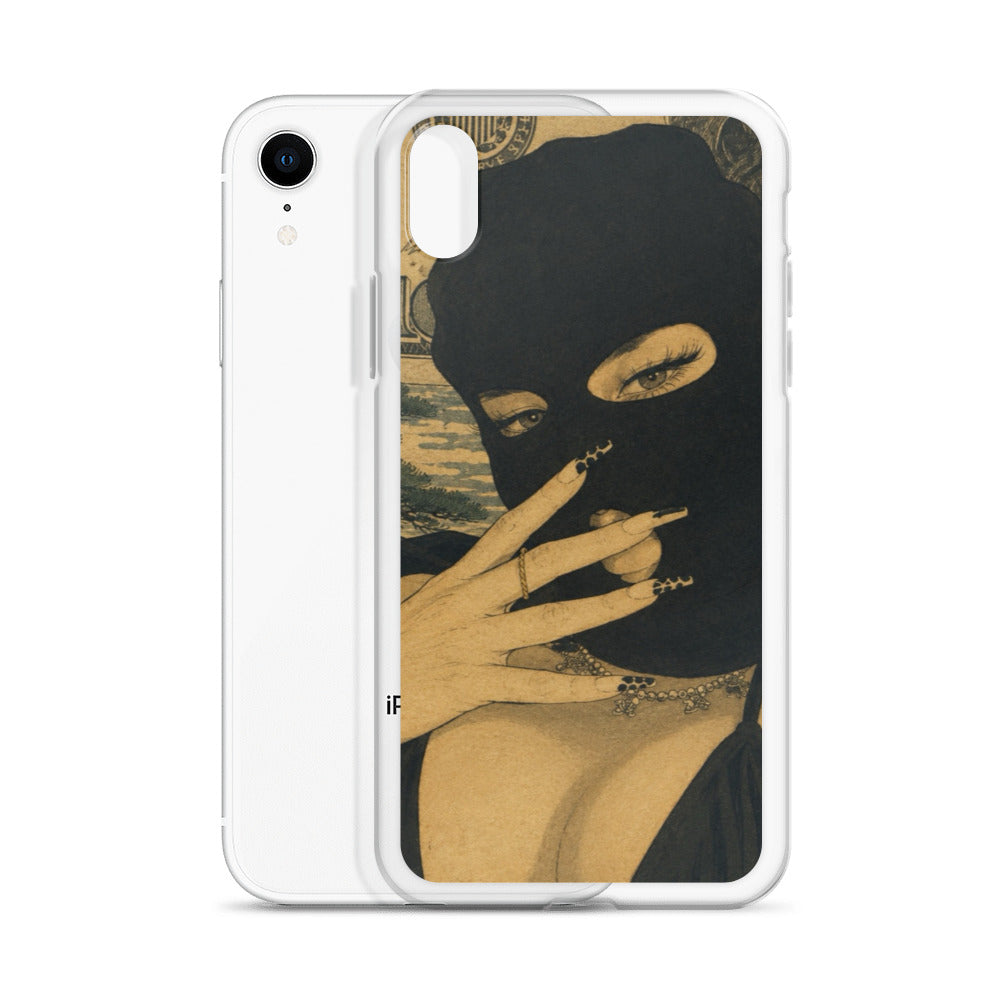 BlackStamp Ski Mask Girl Clear Case for iPhone® designer phone case, product image 62