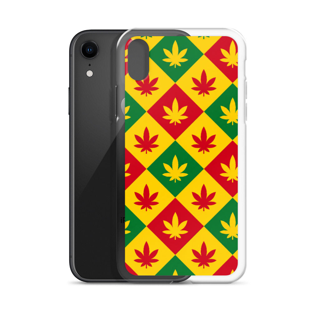 BlackStamp Weed Pattern Clear Case for iPhone® designer phone case, product image 60