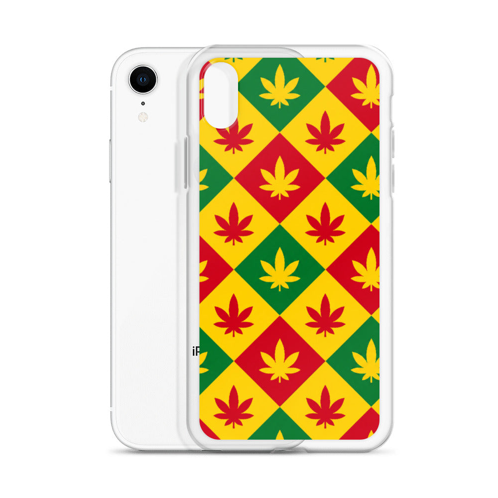 BlackStamp Weed Pattern Clear Case for iPhone® designer phone case, product image 62