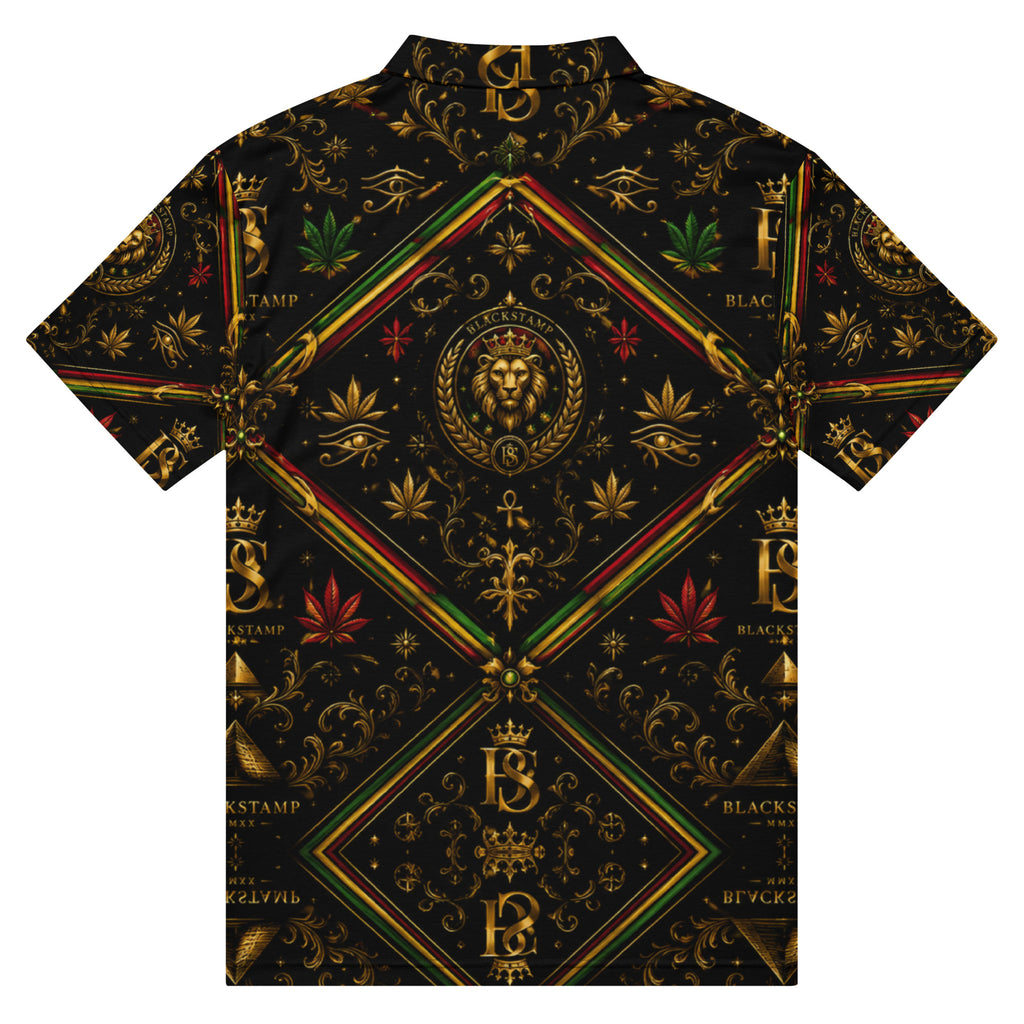 BlackStamp Rastafari Lion Men’s slim fit polo premium polo shirt, product image 8