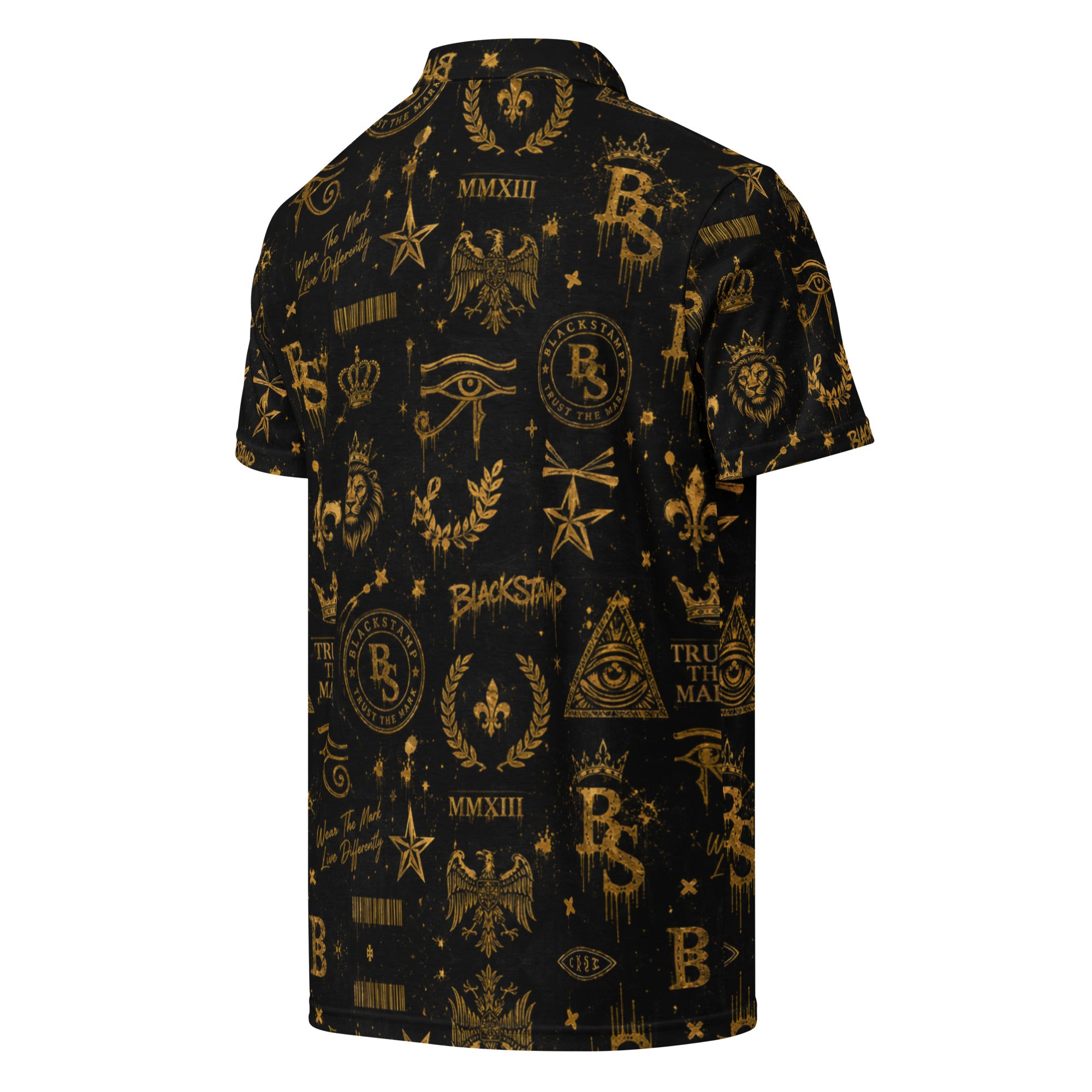 BlackStamp Ancient mythology Men’s slim fit polo premium polo shirt, product image 2