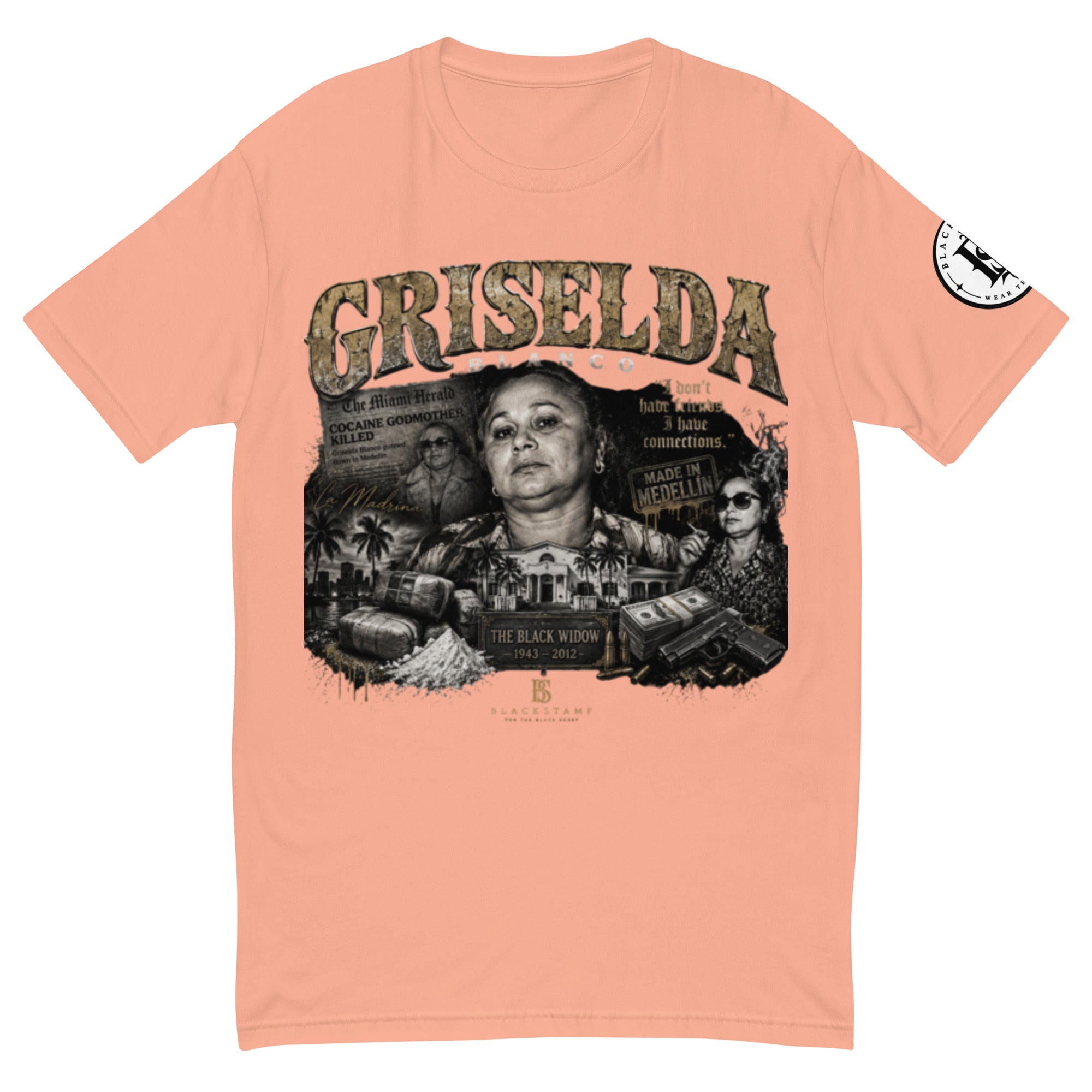 BlackStamp Griselda Blanco Short Sleeve T-shirt graphic t-shirt, product image 6