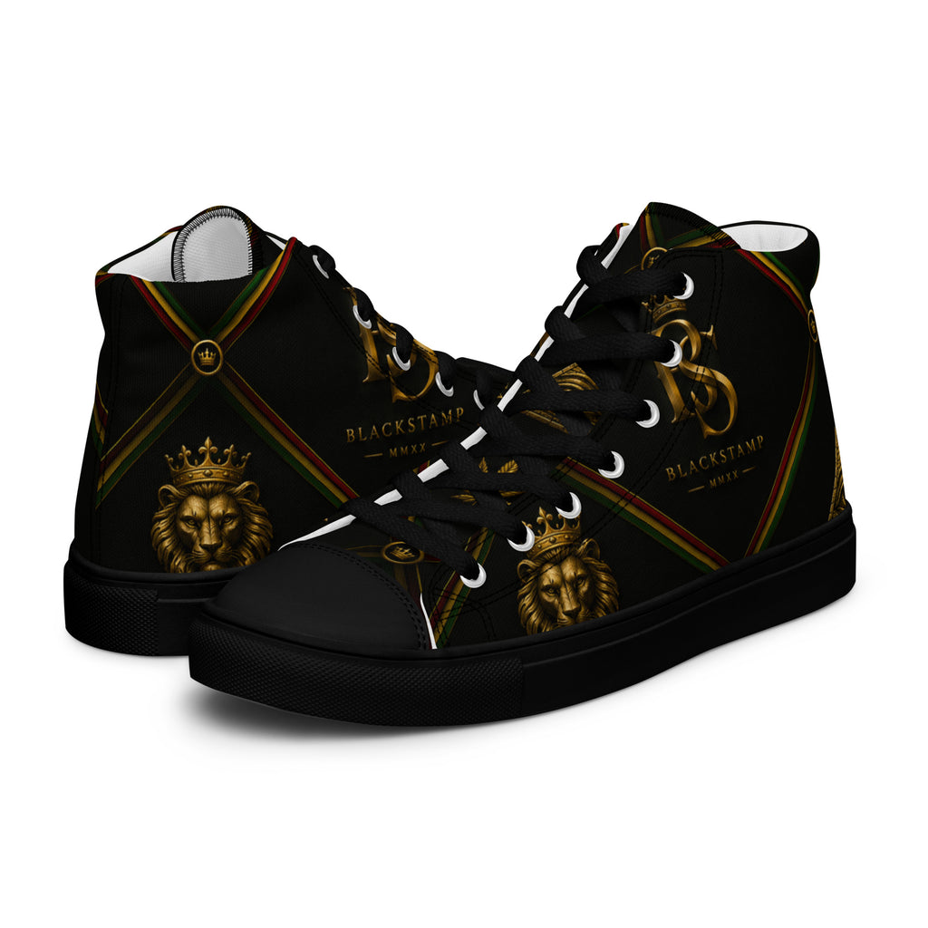 BlackStamp Rasta Lion Men’s high top canvas shoes designer shoes, product image 13