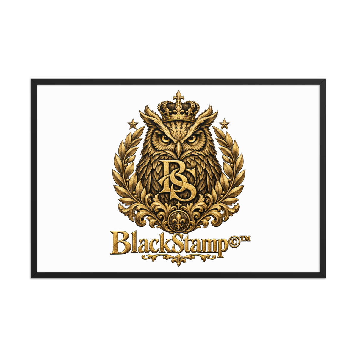 BlackStamp©™ Framed Poster 001 – Produktansicht 1