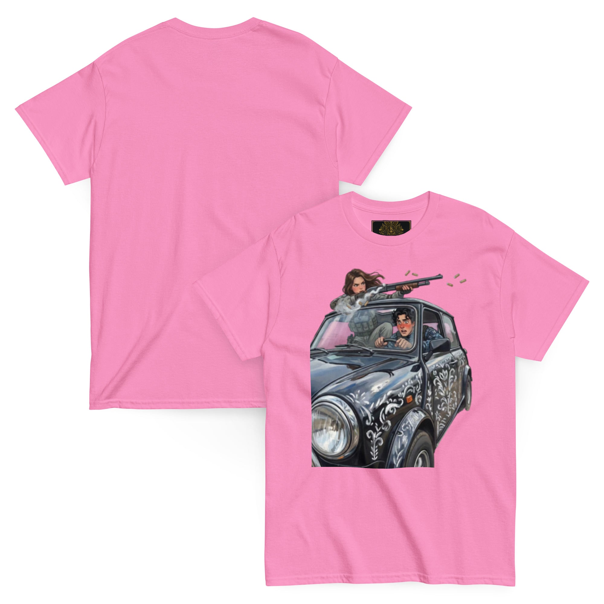 BlackStamp Bonnie and Clyde Unisex classic tee graphic t-shirt, product image 5