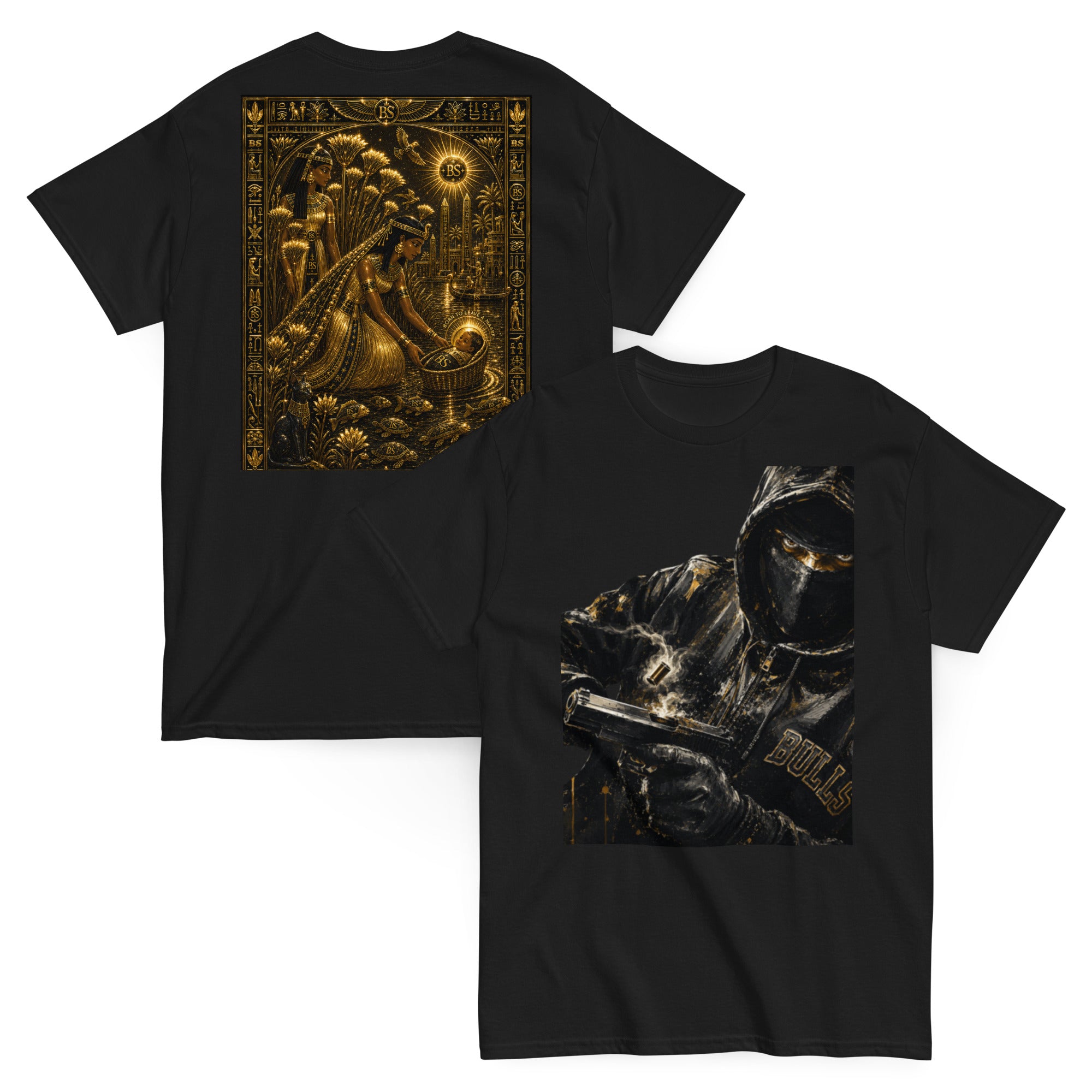 BlackStamp Ancient mythology Gunman Unisex classic tee graphic t-shirt, product image 3