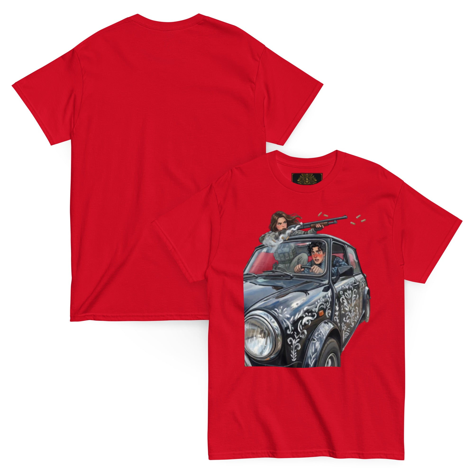 BlackStamp Bonnie and Clyde Unisex classic tee graphic t-shirt, product image 2
