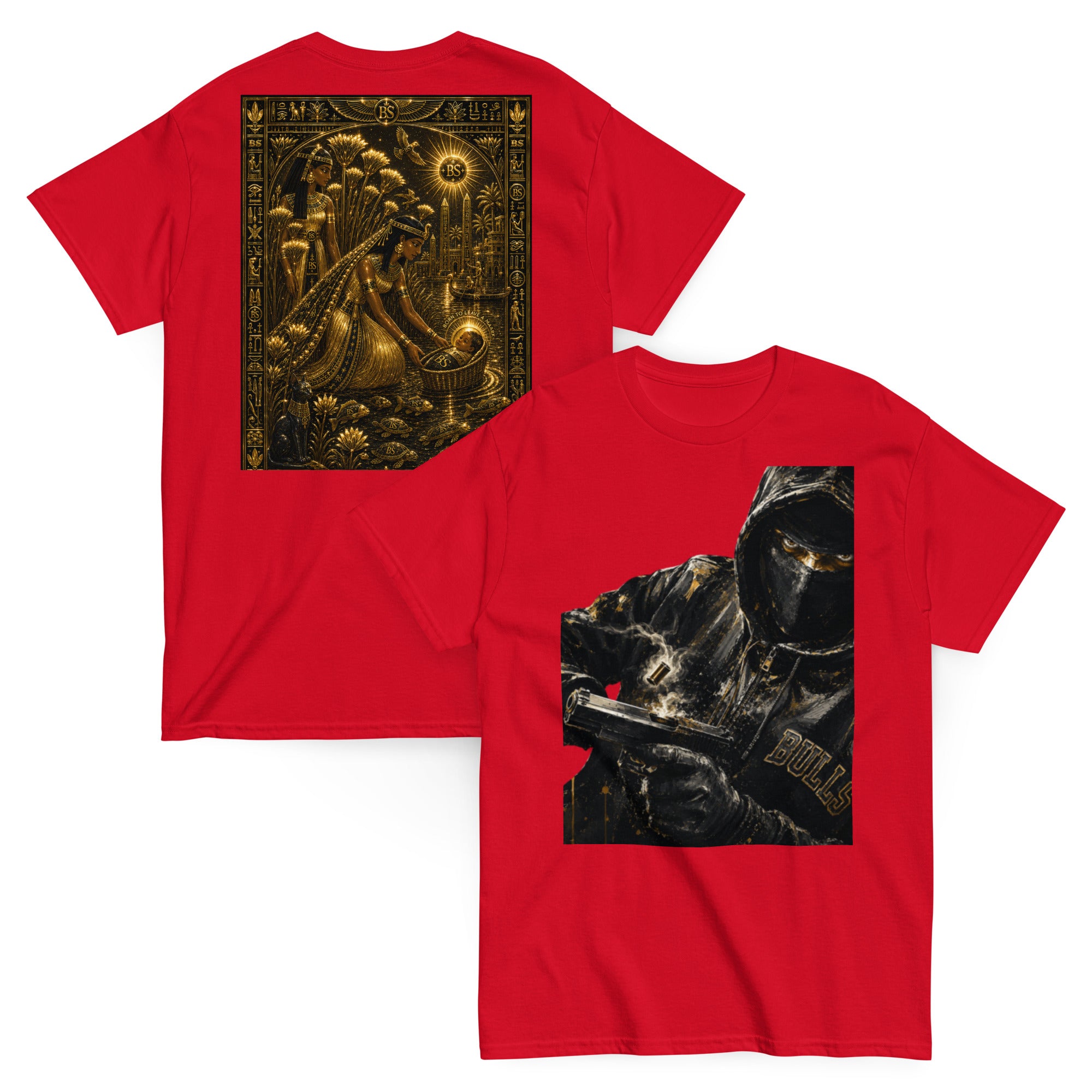 BlackStamp Ancient mythology Gunman Unisex classic tee graphic t-shirt, product image 5