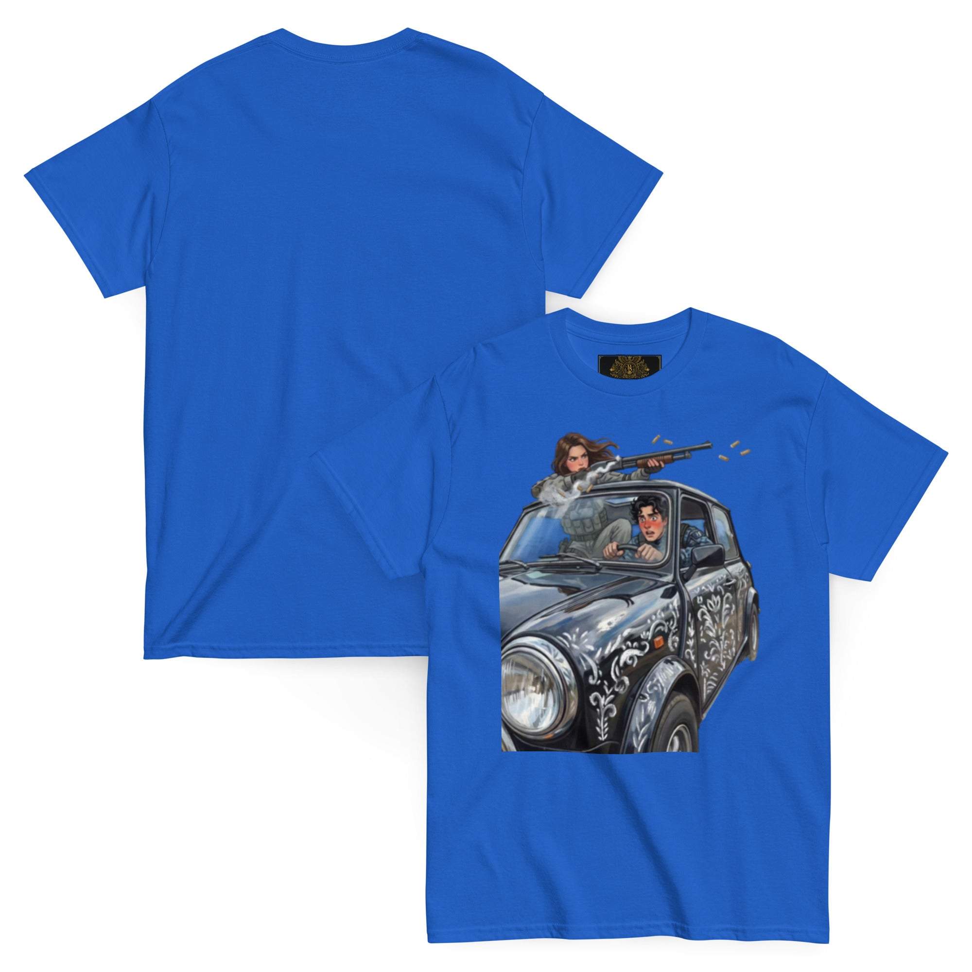 BlackStamp Bonnie and Clyde Unisex classic tee graphic t-shirt, product image 3