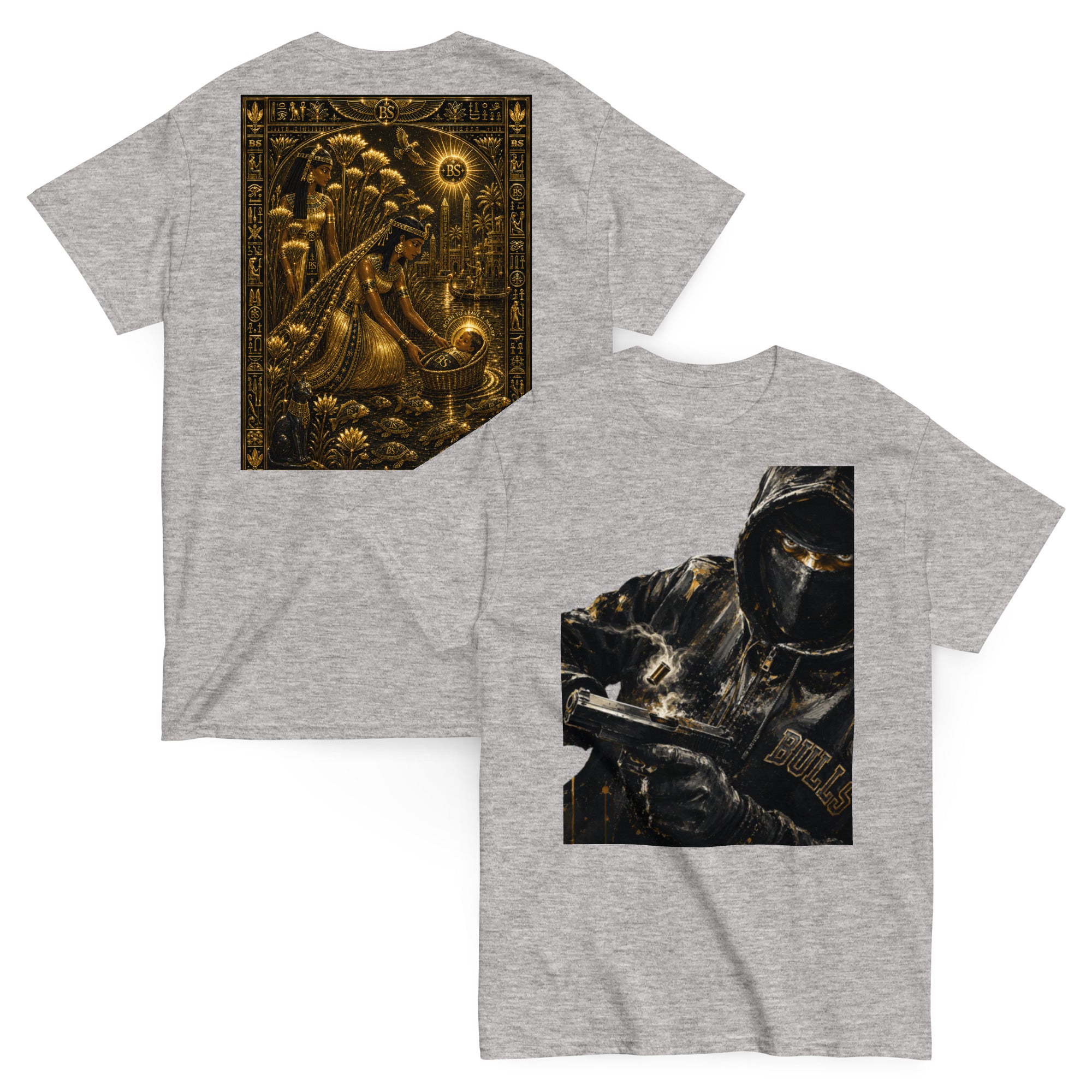 BlackStamp Ancient mythology Gunman Unisex classic tee graphic t-shirt, product image 10