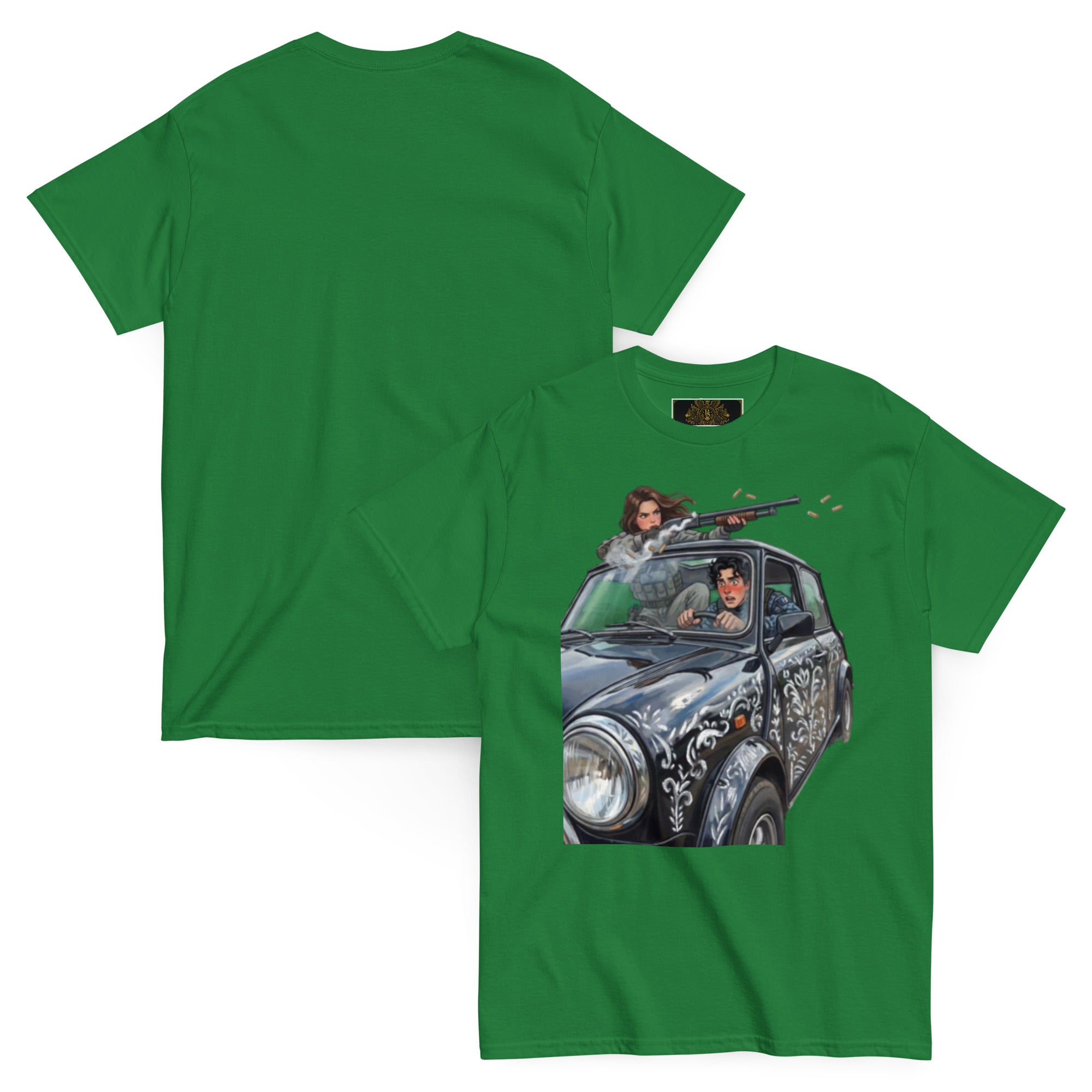 BlackStamp Bonnie and Clyde Unisex classic tee graphic t-shirt, product image 4
