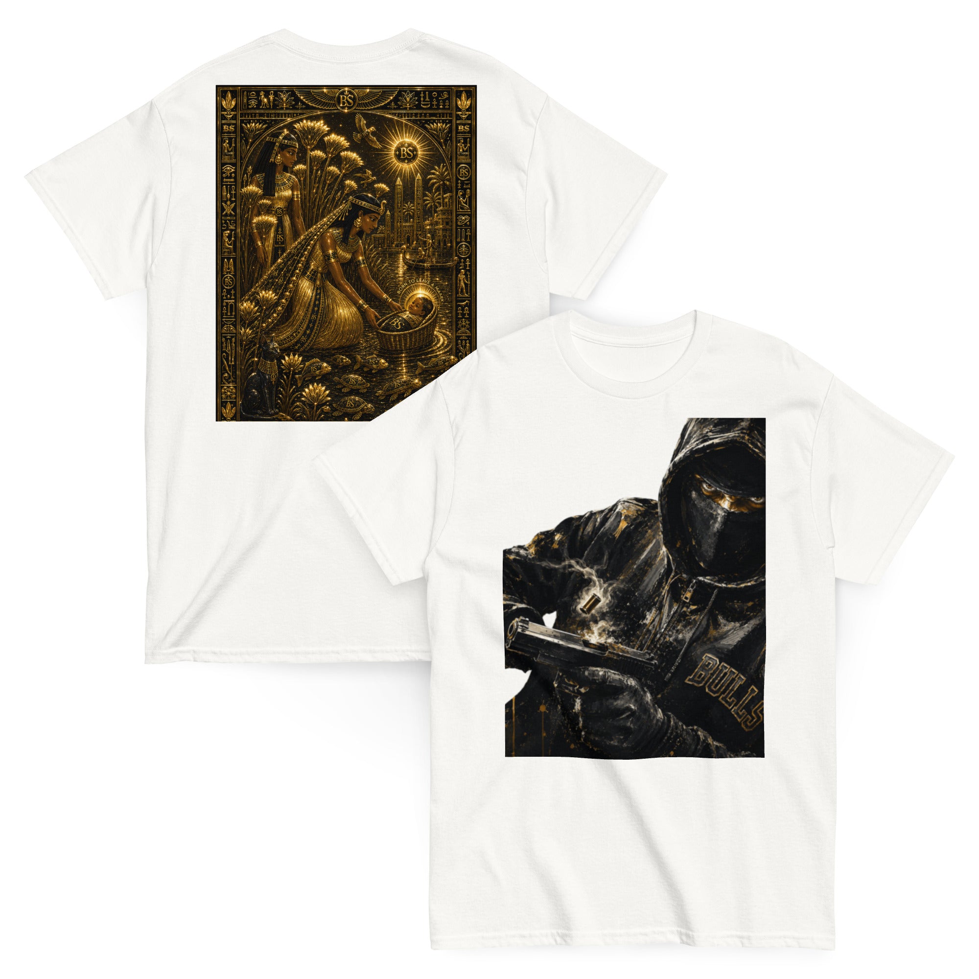 BlackStamp Ancient mythology Gunman Unisex classic tee graphic t-shirt, product image 12