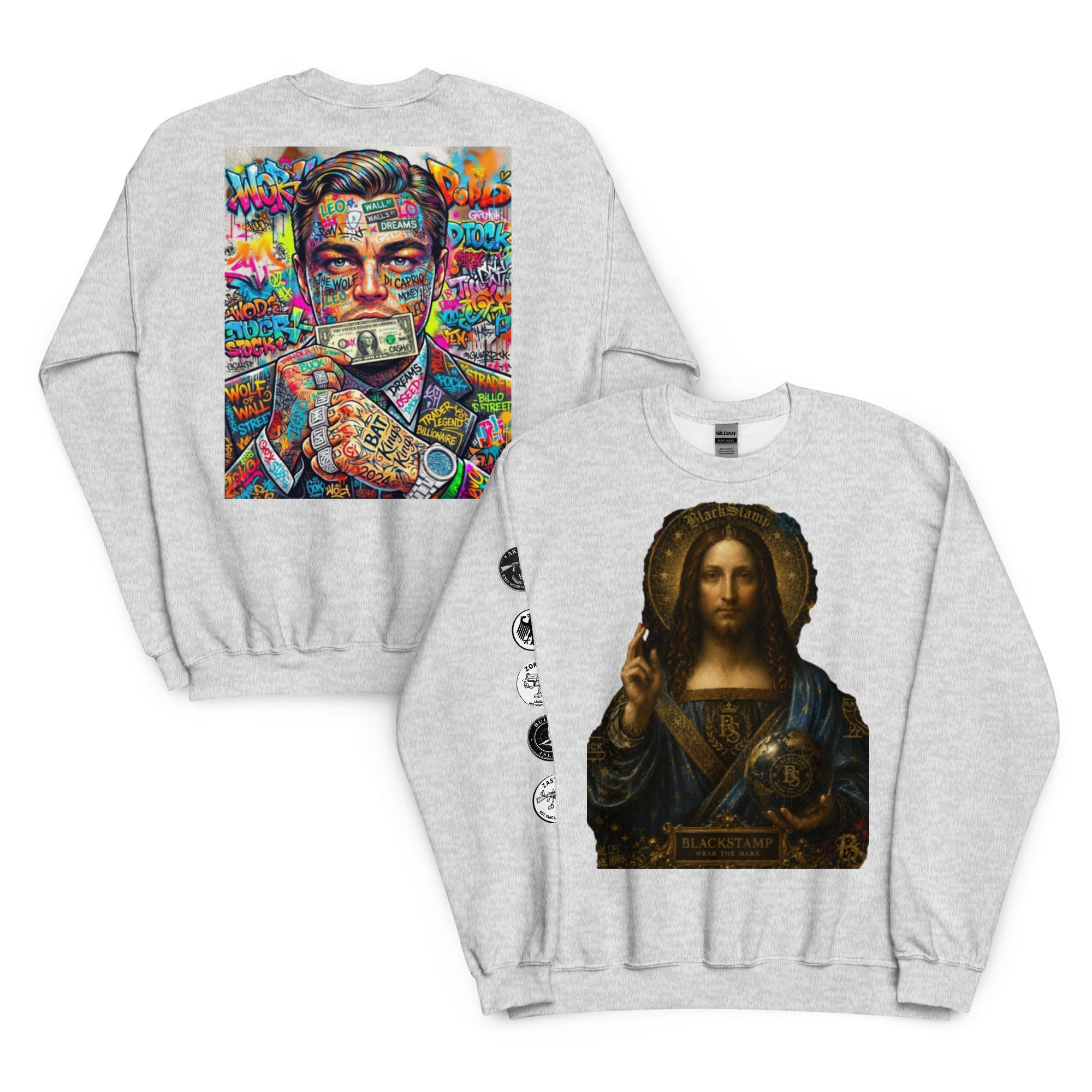 BlackStamp Wolf of Wallstreet Saint Unisex Sweatshirt premium sweatshirt, product image 10