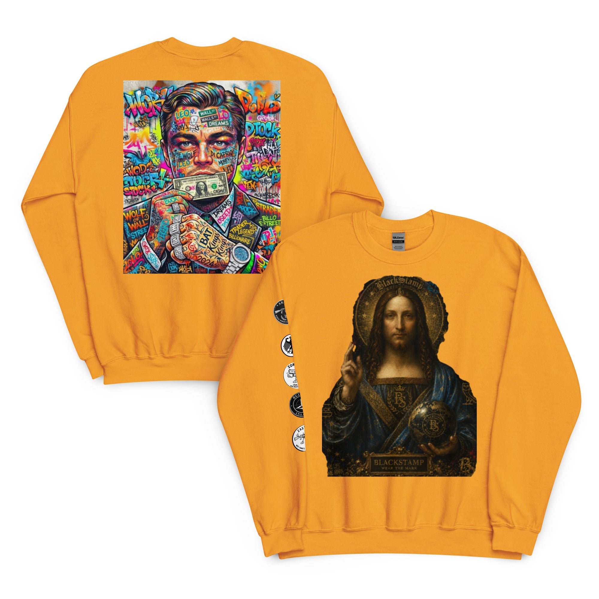BlackStamp Wolf of Wallstreet Saint Unisex Sweatshirt premium sweatshirt, product image 8