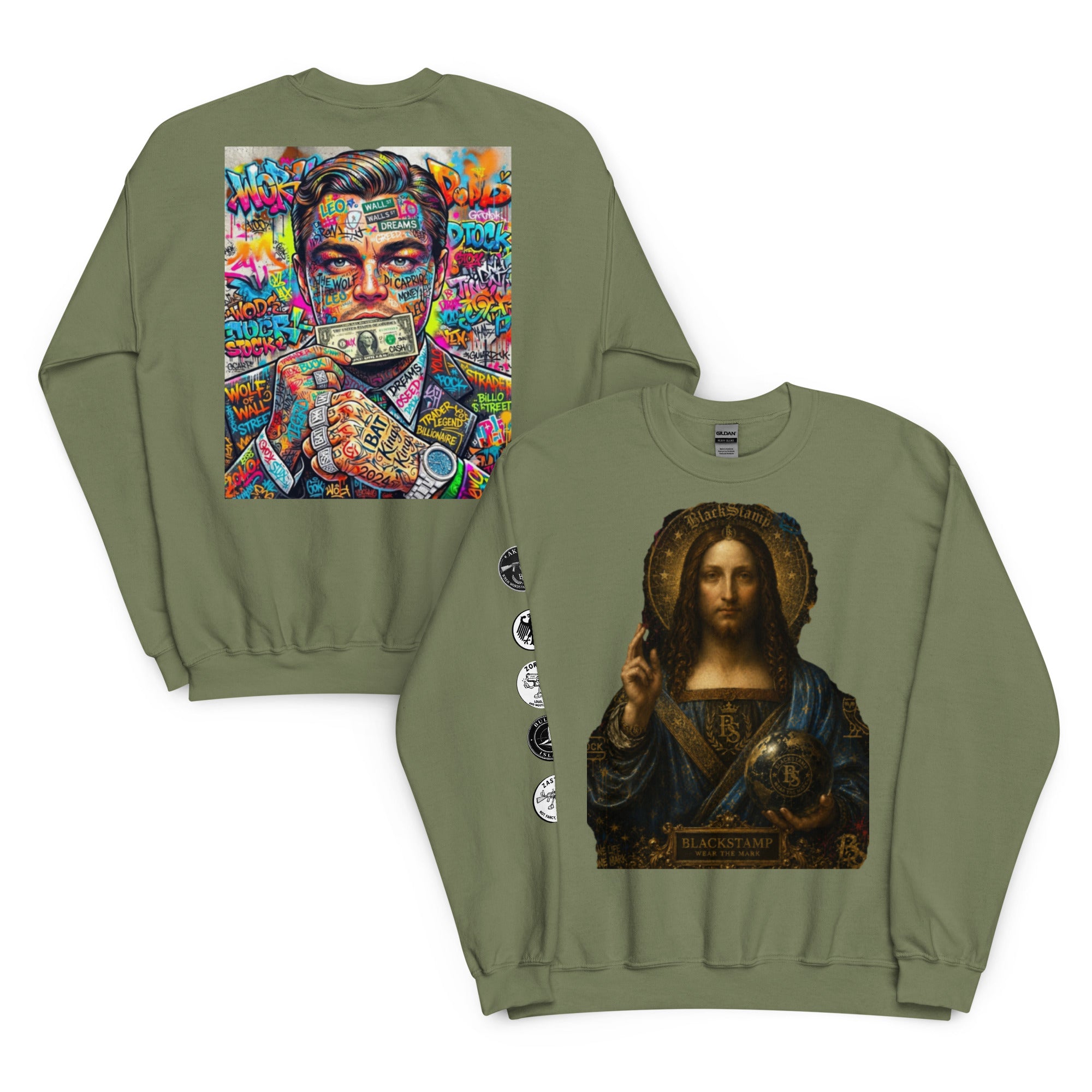 BlackStamp Wolf of Wallstreet Saint Unisex Sweatshirt premium sweatshirt, product image 6