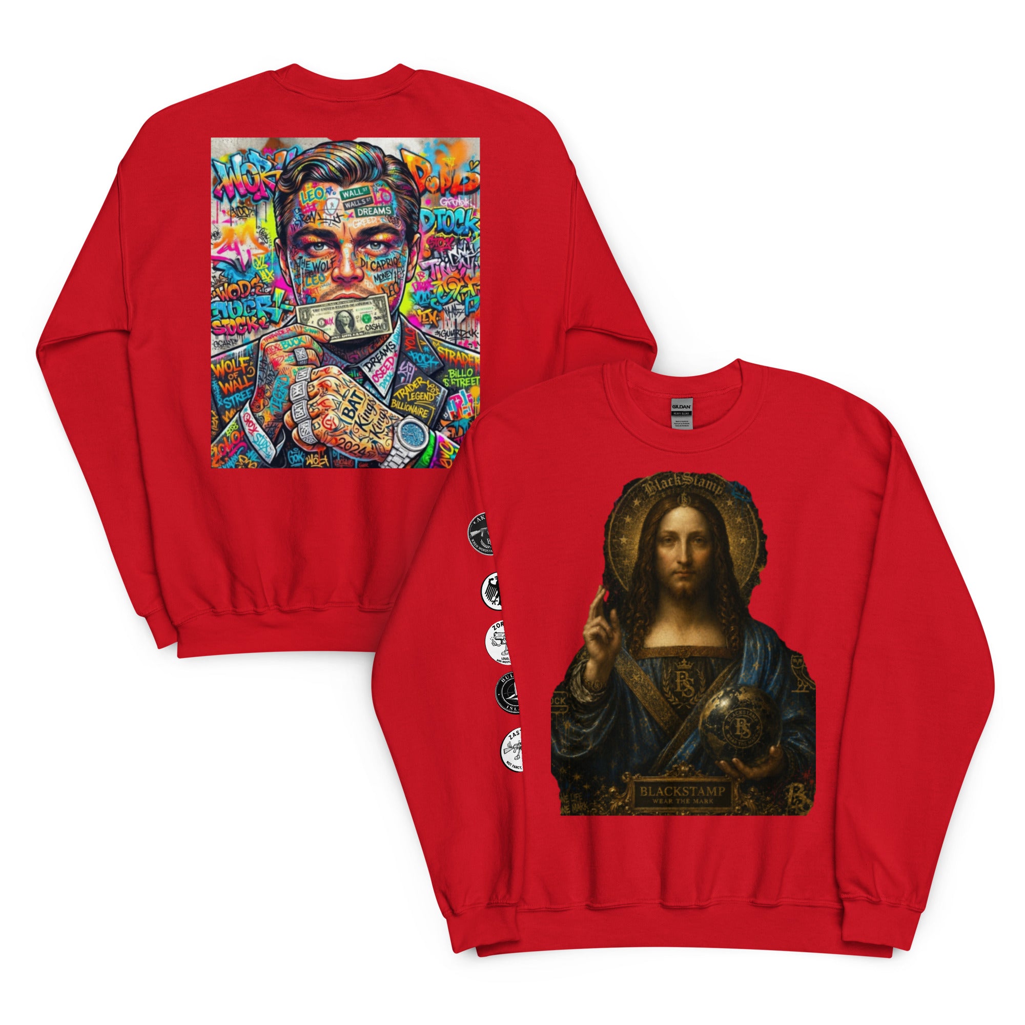 BlackStamp Wolf of Wallstreet Saint Unisex Sweatshirt premium sweatshirt, product image 1