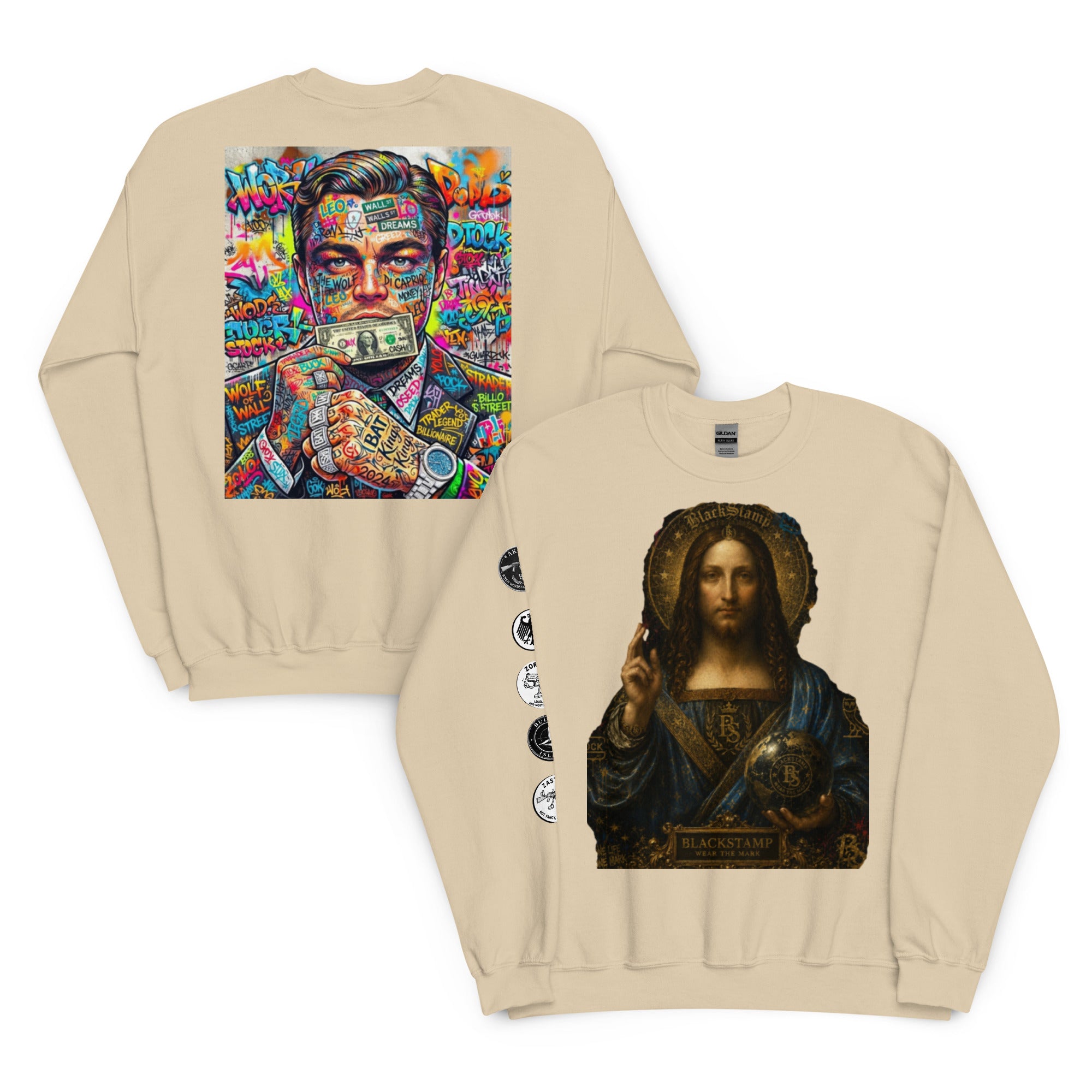 BlackStamp Wolf of Wallstreet Saint Unisex Sweatshirt premium sweatshirt, product image 9