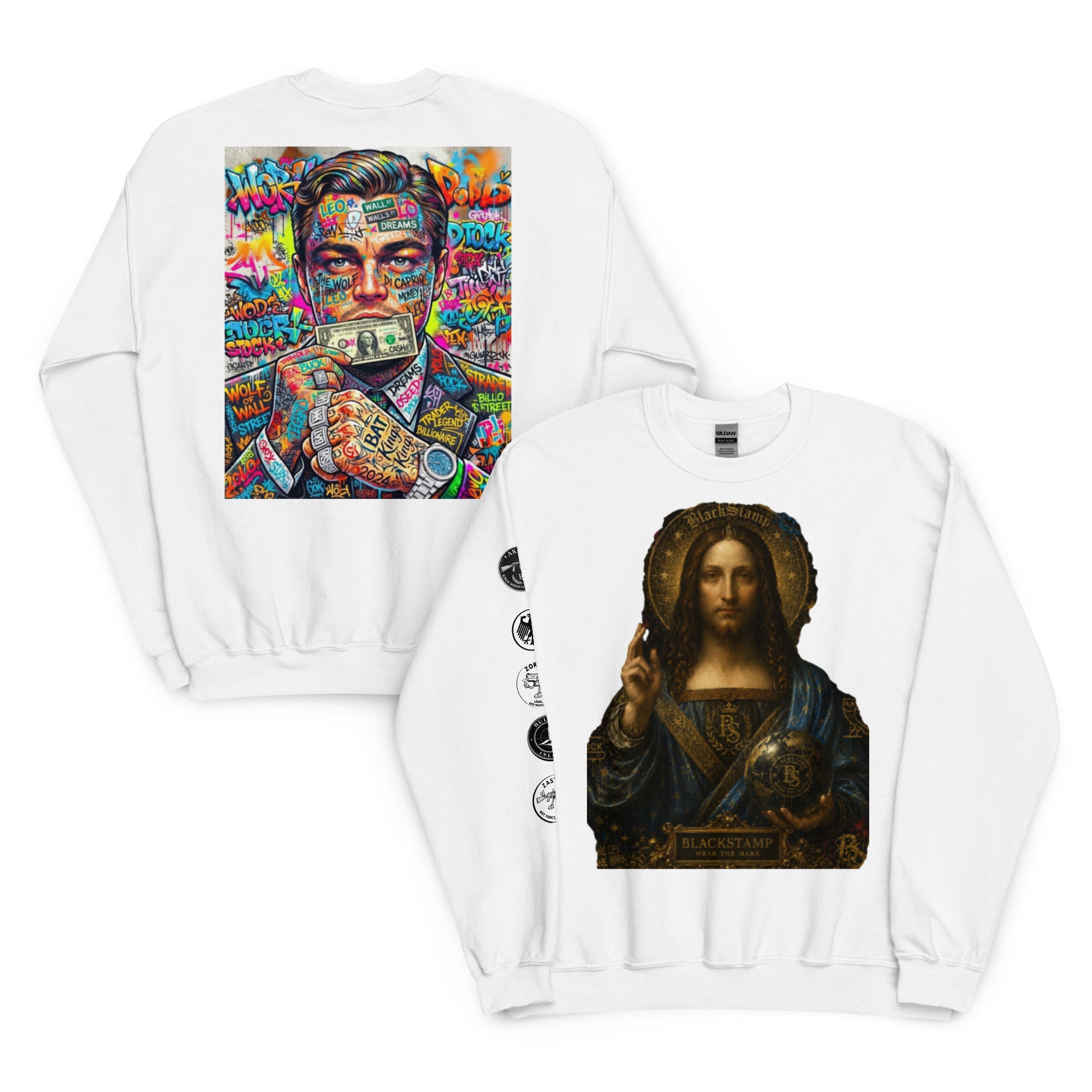 BlackStamp Wolf of Wallstreet Saint Unisex Sweatshirt premium sweatshirt, product image 11