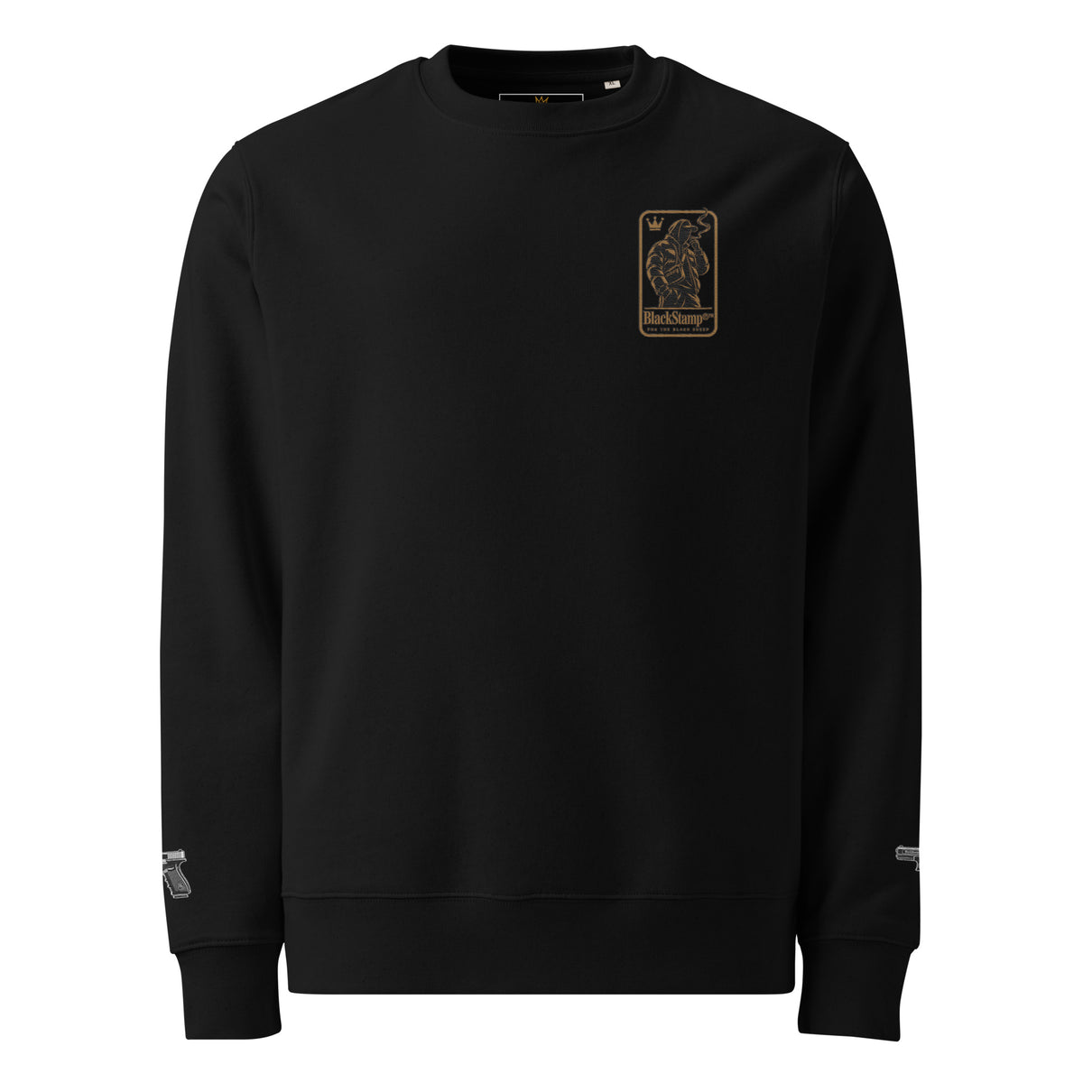 BlackStamp©™ Sweatshirt 003 in Schwarz – Vorderansicht