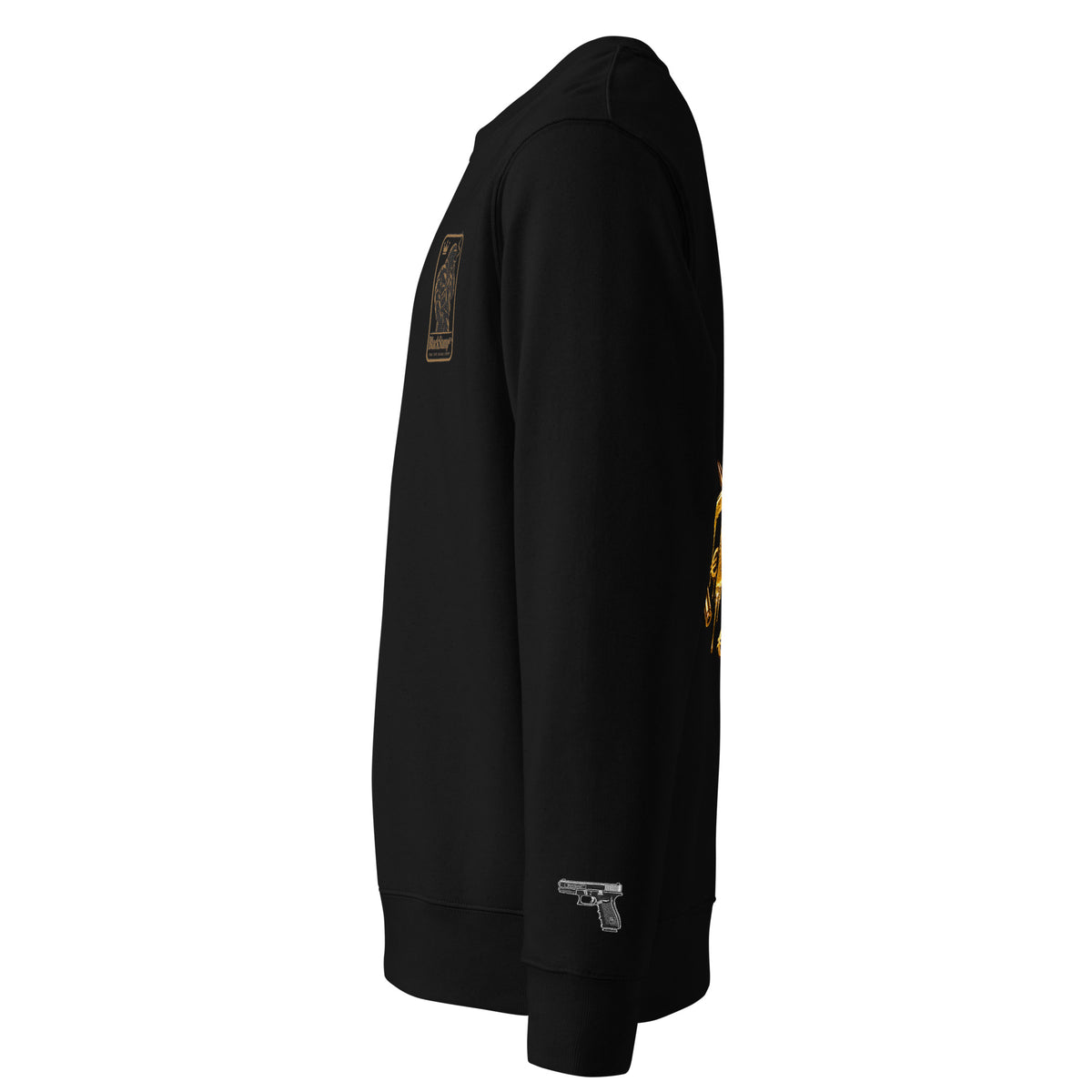 BlackStamp©™ Sweatshirt 003 in Schwarz – linke Seitenansicht