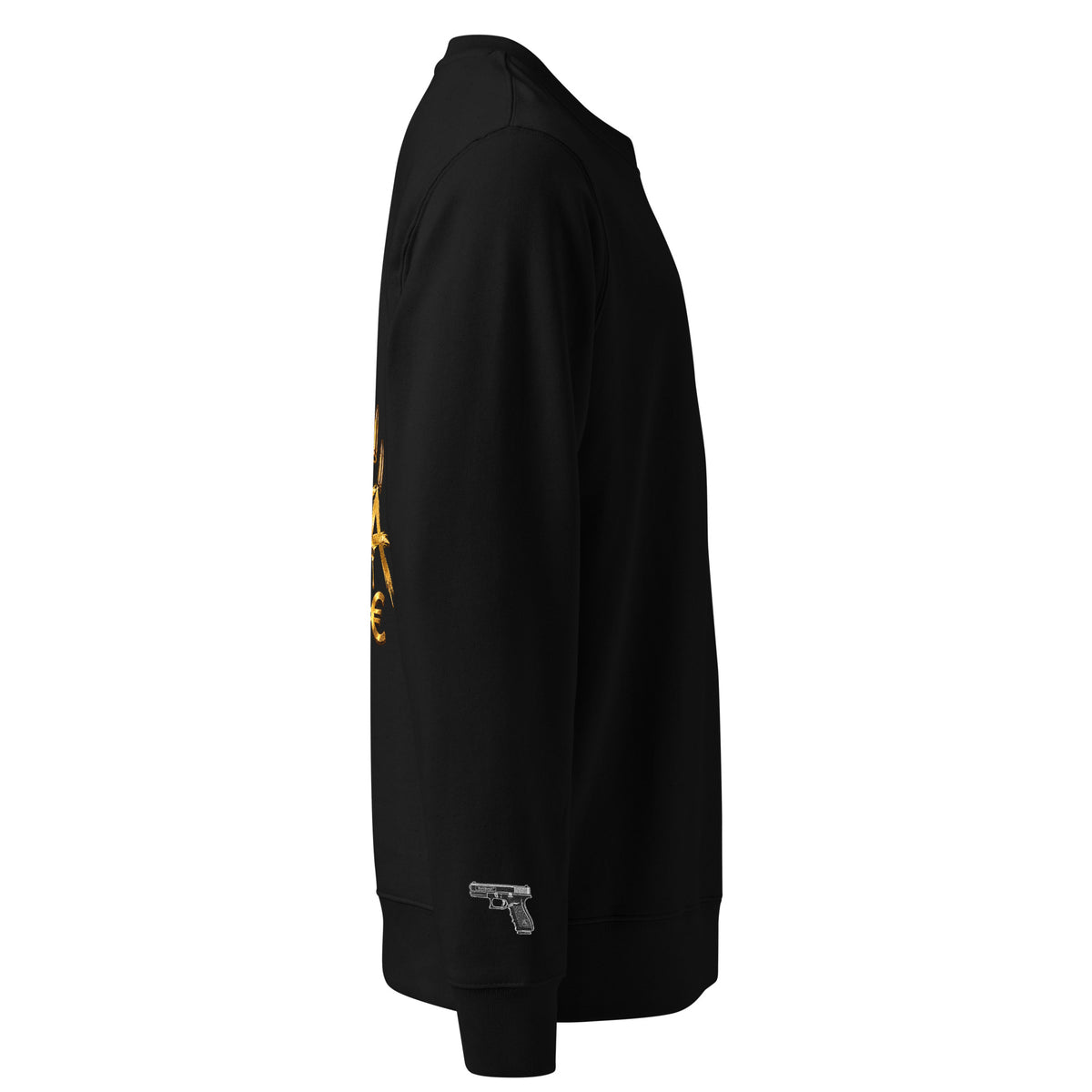 BlackStamp©™ Sweatshirt 003 in Schwarz – rechte Seitenansicht